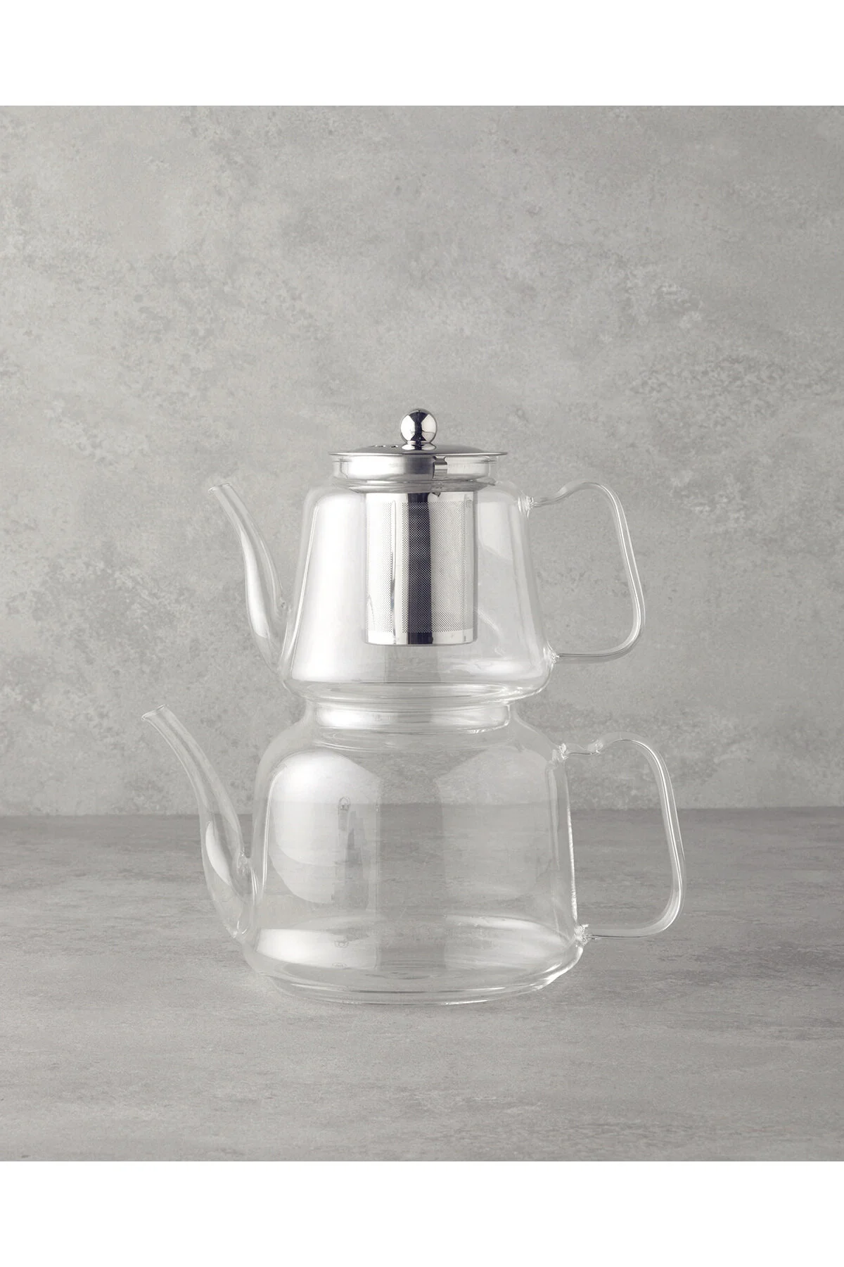 کتری قوری چای‌ساز سنتی شیشه ای بوروسیلیکات اودین 600 1200 میل شفاف انگلیش هوم English Home