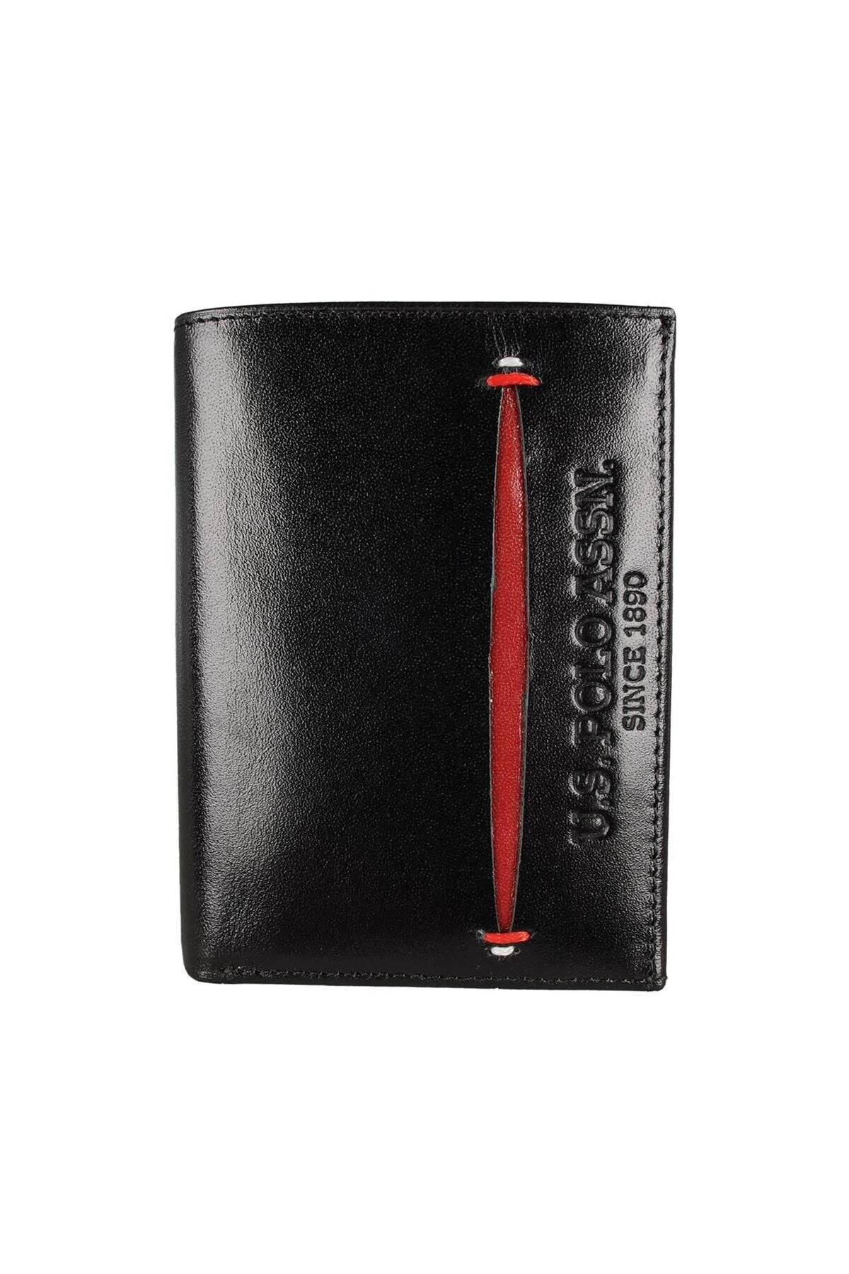 کیف پول مردانه مشکی چرم طبیعی U.S. Polo Assn.