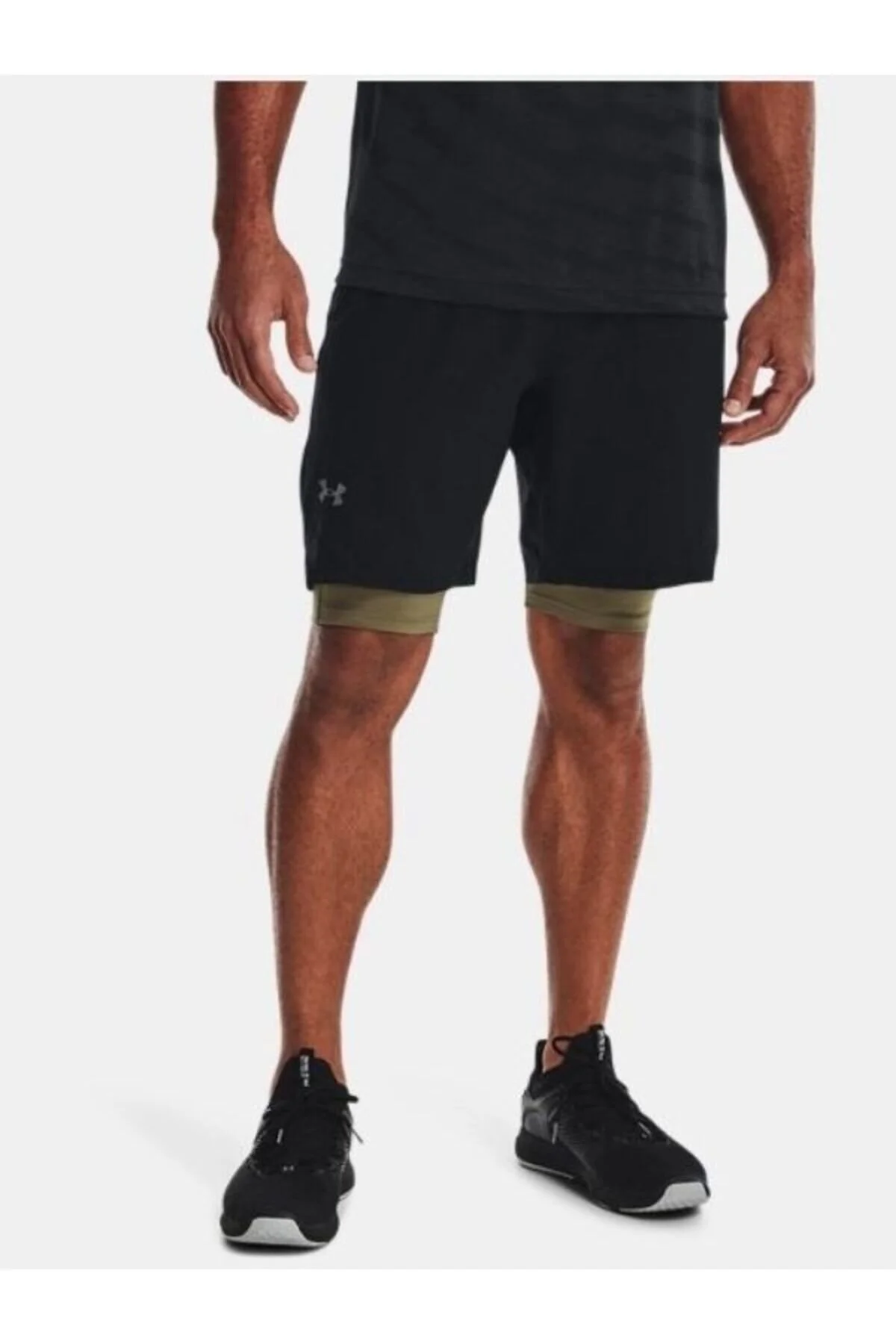 شورت ورزشی مشکی مردانه های بافندگی و ناپدید شدن نر 1370382 001 Under Armour