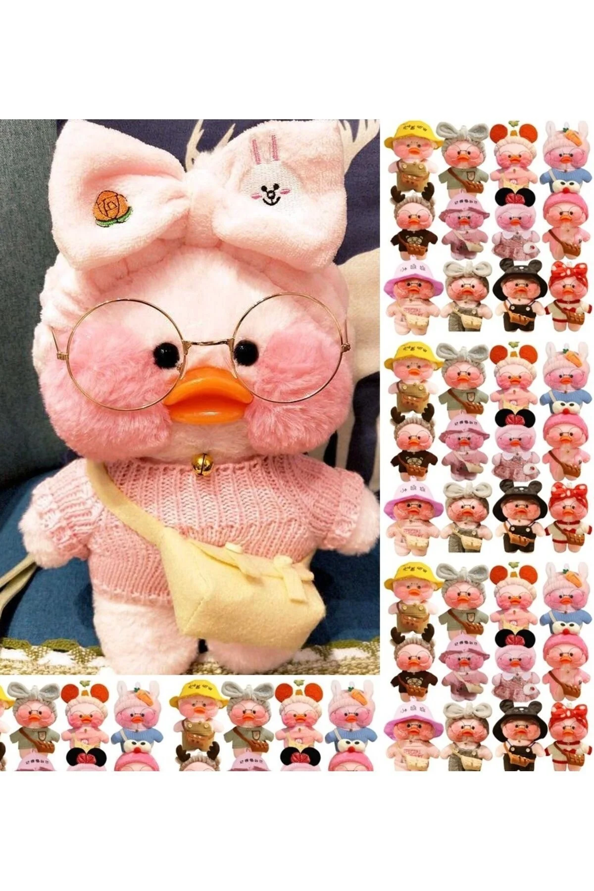 اسباب بازی های فیگور دیگر عینک مخملی LALAFANFAN DUCK TOY JOON COLORS ASSORTED 27CM SOFT KAWAII اردک OYUNCAKSAHİLİ
