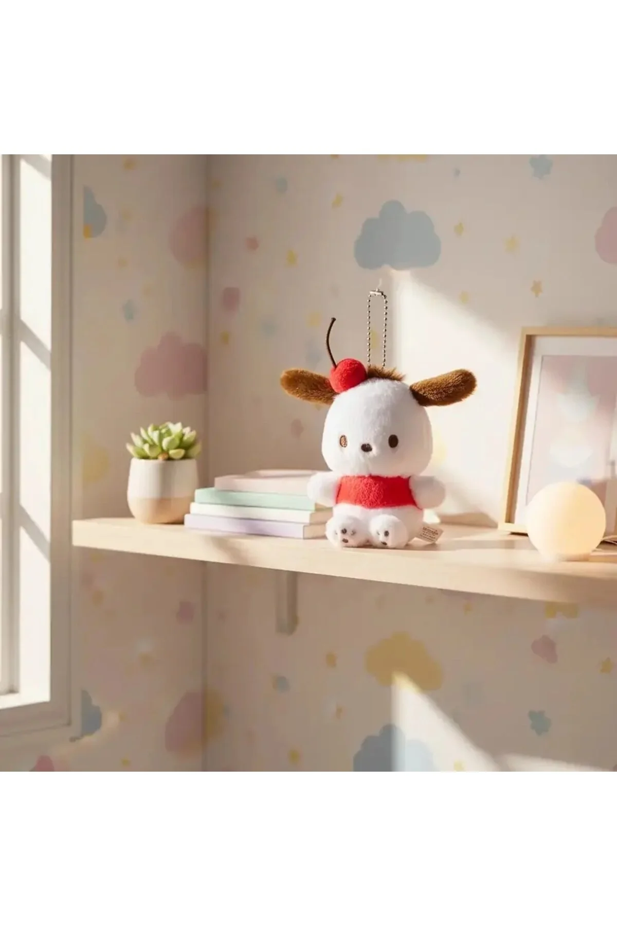 جلیقه کلید جاکلیدی مخمل دار کالکشن CHERRY دارای مجوز زینت کیف پوچاکو SANRIO