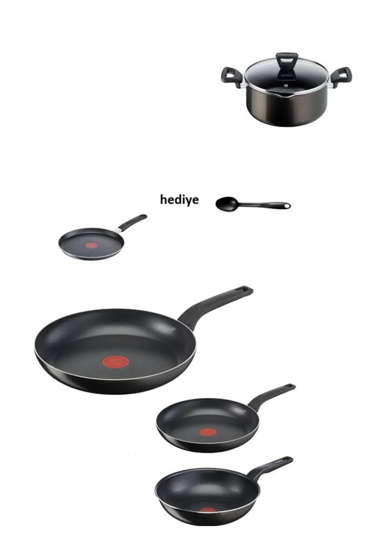 قابلمه مجموعه تابه و تیتانیوم 2X XL FORCE DIFFUSION BASE تفال TEFAL