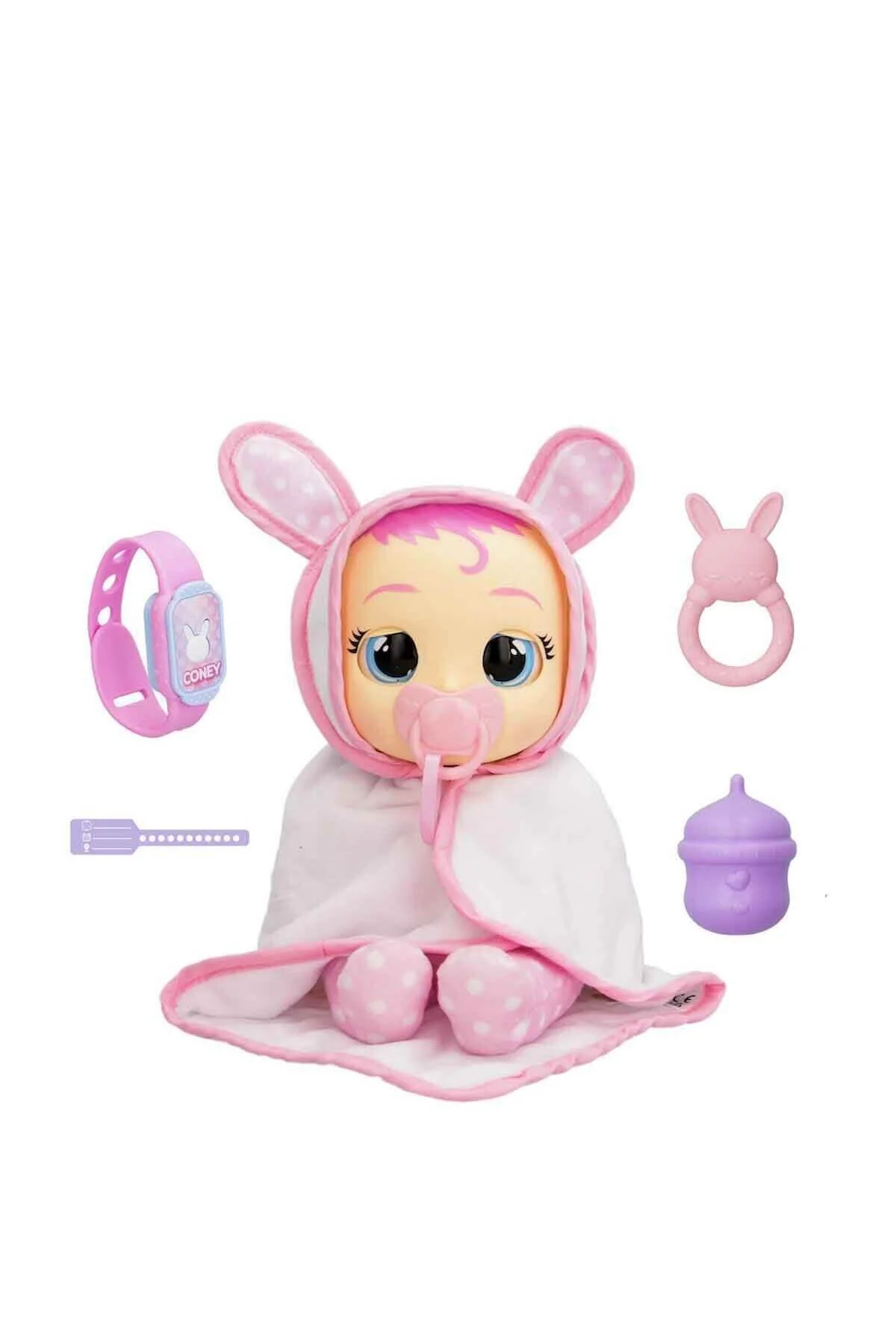 عروسک های اسباب بازی و لوازم جانبی CRY BABIES WELCOME BABY INTERACTIVE CONEY GIOCHI PREZIOSI