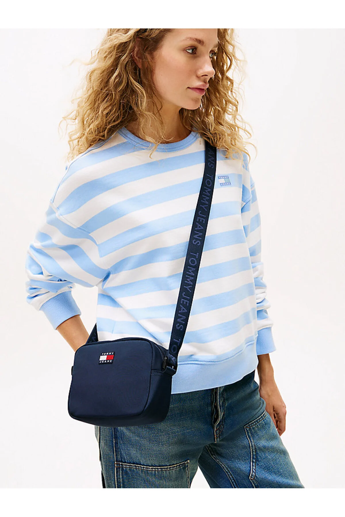 کیف پیام رسان کراس بادی آبی زنانه Tommy Hilfiger