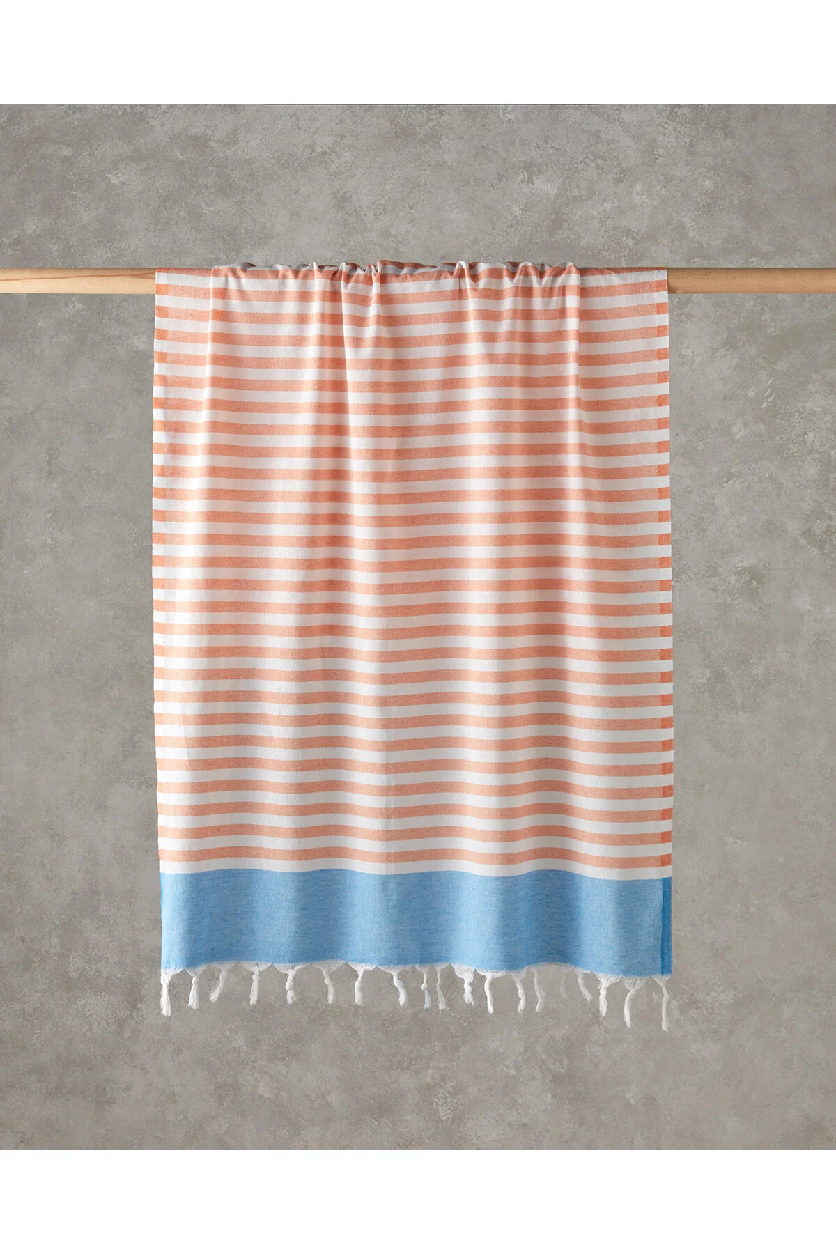 پَشتِمال حوله سنتی CANDY REGENERE LOINCLOTH 90X150 سانتی متر آبی نارنج English Home