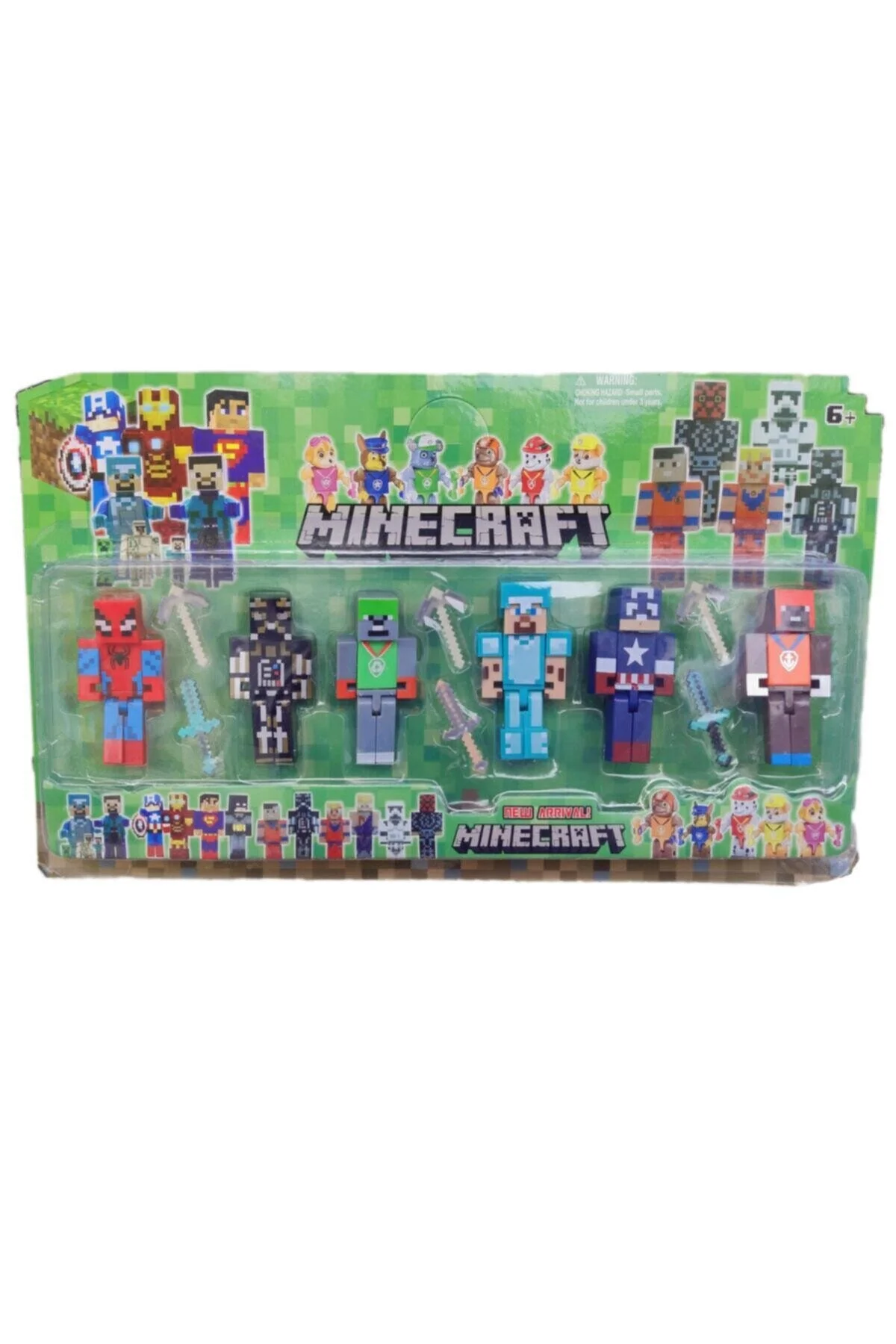 اسباب بازی های فیگور شخصیت مجموعه 12 عددی اونجرز سوپر قهرمانان Minecraft