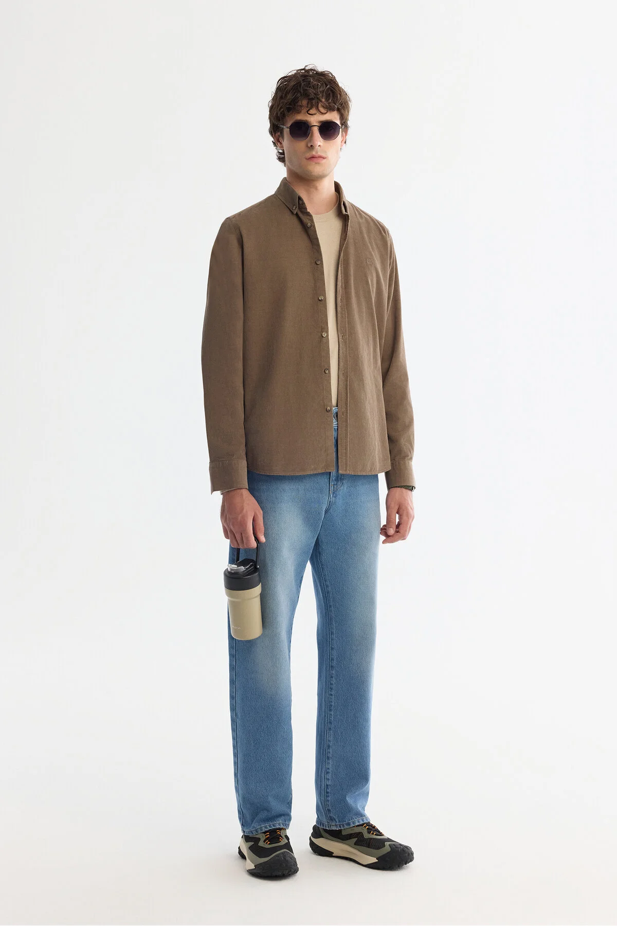 پیراهن / بلوز دکمه دار چند رنگ مردانه پنبه ای Mink Vt Velvet 100 ٪ آوا Avva