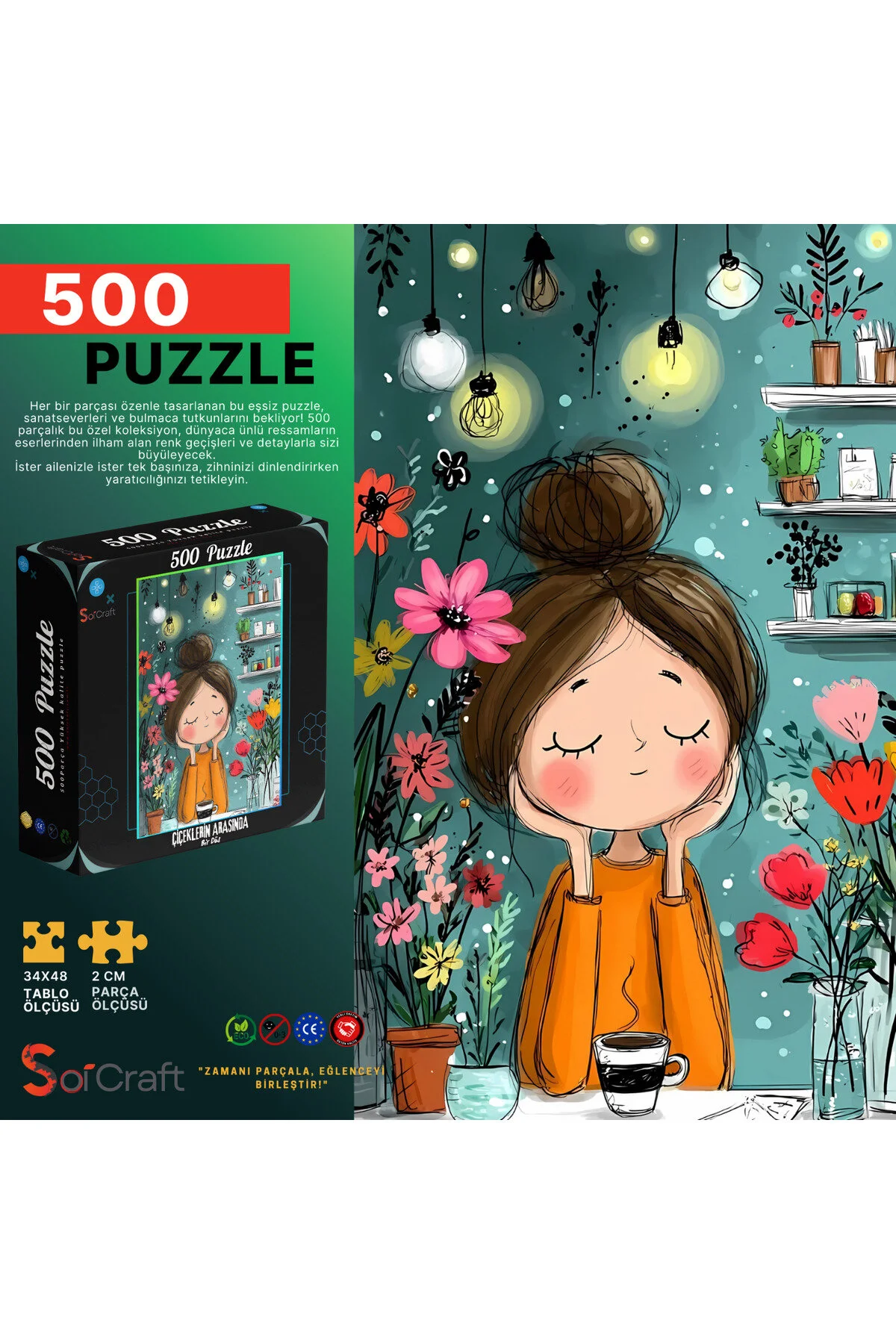 پازل 500 تکه رویایی در میان گلها Soi Craft