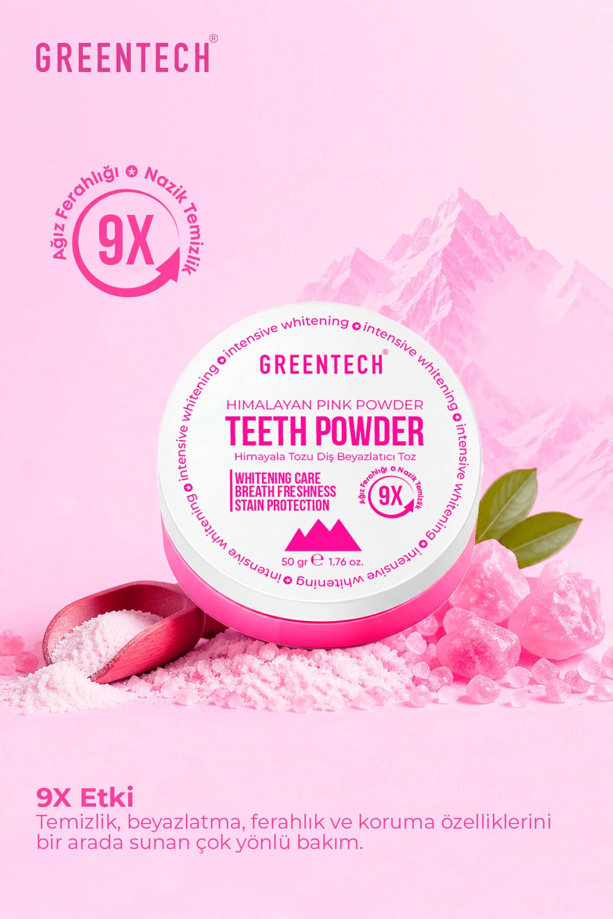 محصولات سفیدکننده دندان پودر تمیز کننده کربن فعال 50 گرم Greentech