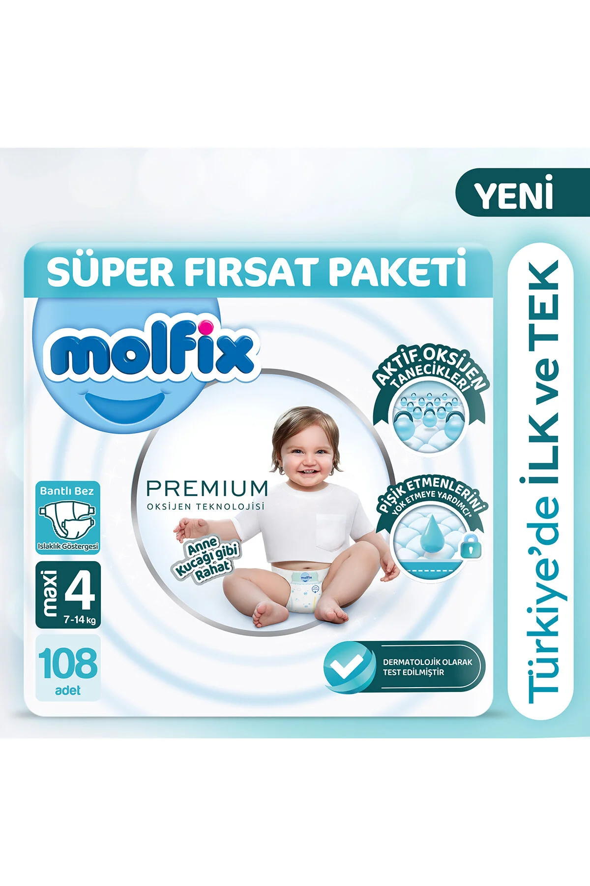 پوشک بچه پکیج SUPER DEAL PREMIUM 4 سایز 108 عدد اورجینال Molfix