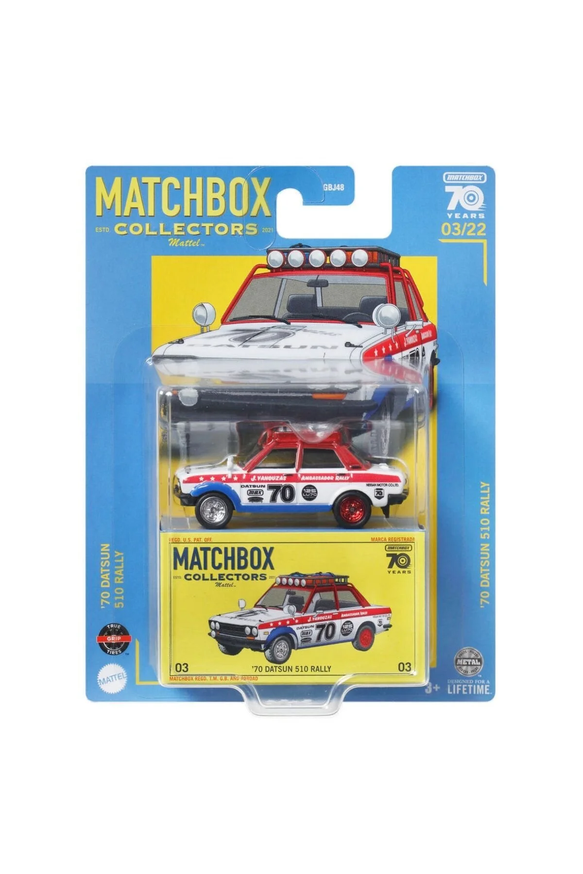 مدل کلکسیونی داتسون 510 رالی 1970 Matchbox