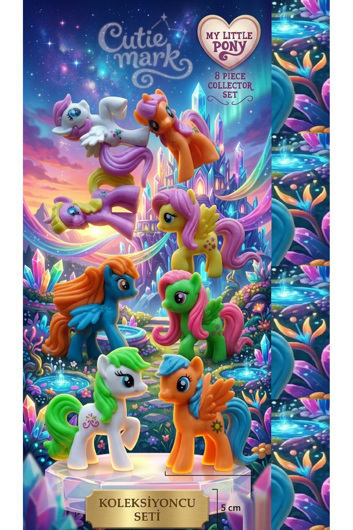 اسباب بازی های فیگور دیگر PONY UNICORN RARITY RAINBOW DASH PINKIE PIE APPLEJACK FLUTTERSHY TWILIGHT SPARKLE TOY 8 FIGURES OYUNCAKSAHİLİ