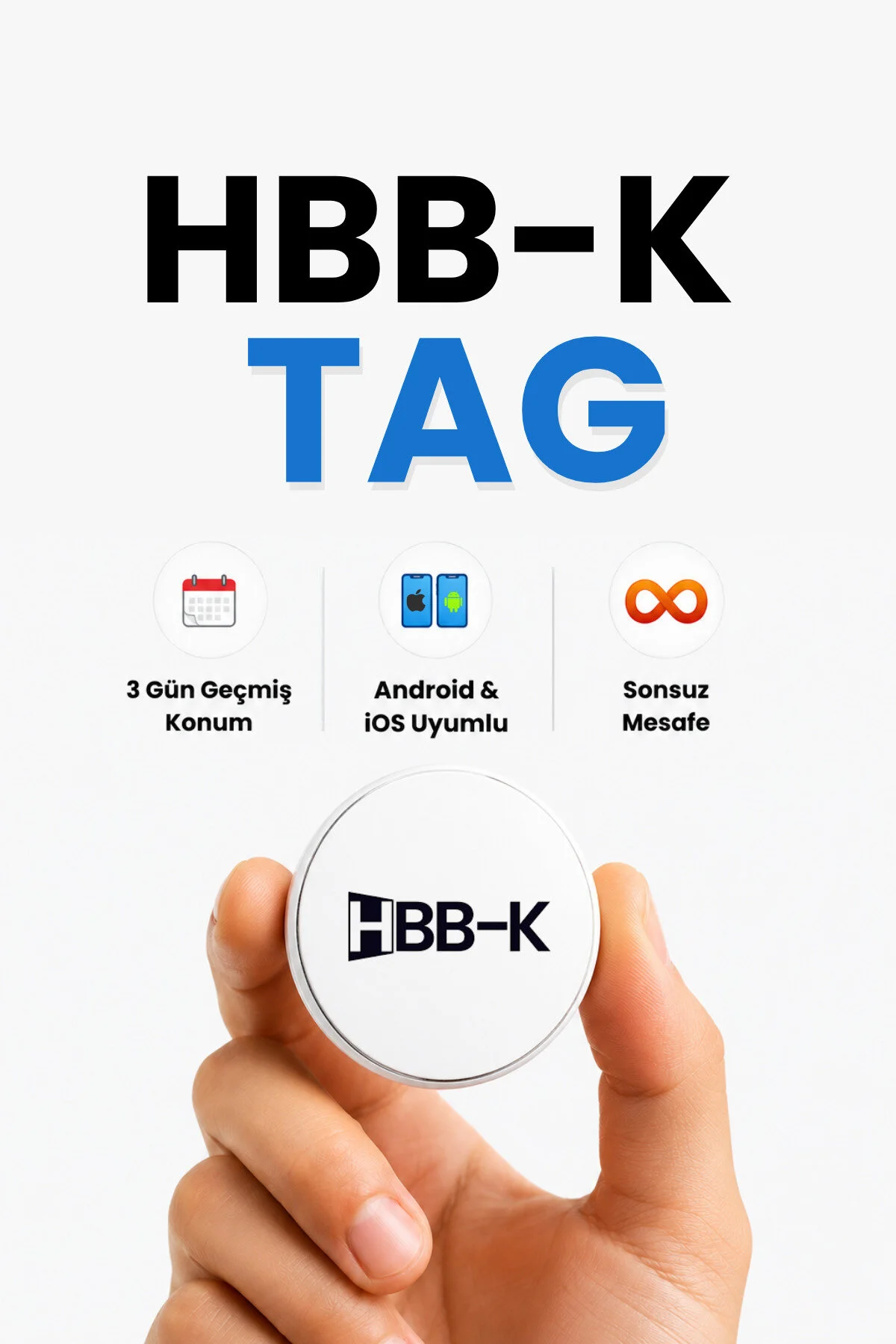 جی پی اس و ناوبری دستگاه ردیابی GPS هوشمند AIRTAG سازگار با IOS اندروید سفید را تگ کنید HBB-K