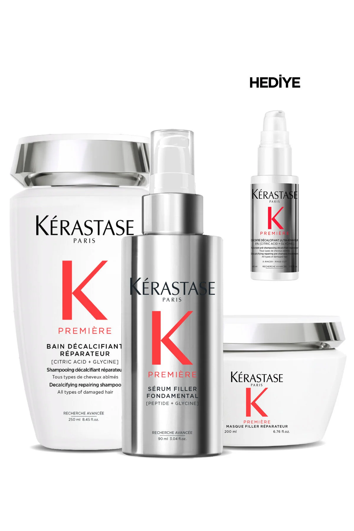 ست مراقبت مو مردانه و زنانه PREMIERE 3 روزمره تعمیر برای موهای فرسوده برتر Kerastase