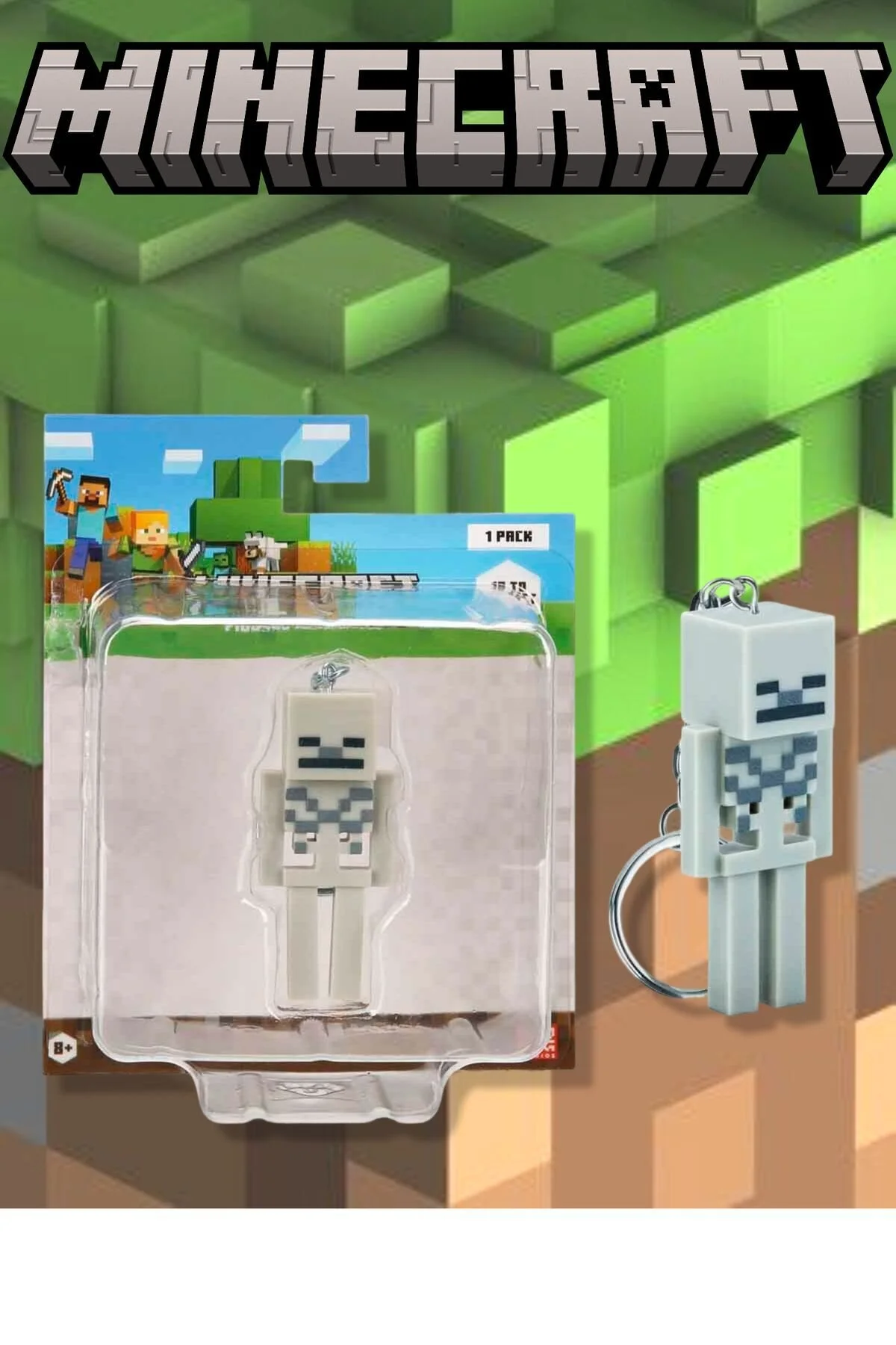 اسباب بازی های فیگور شخصیت جاکلیدی شکل سه بعدی MINECRAFT SKELATON MODEL 6 TOYFEST