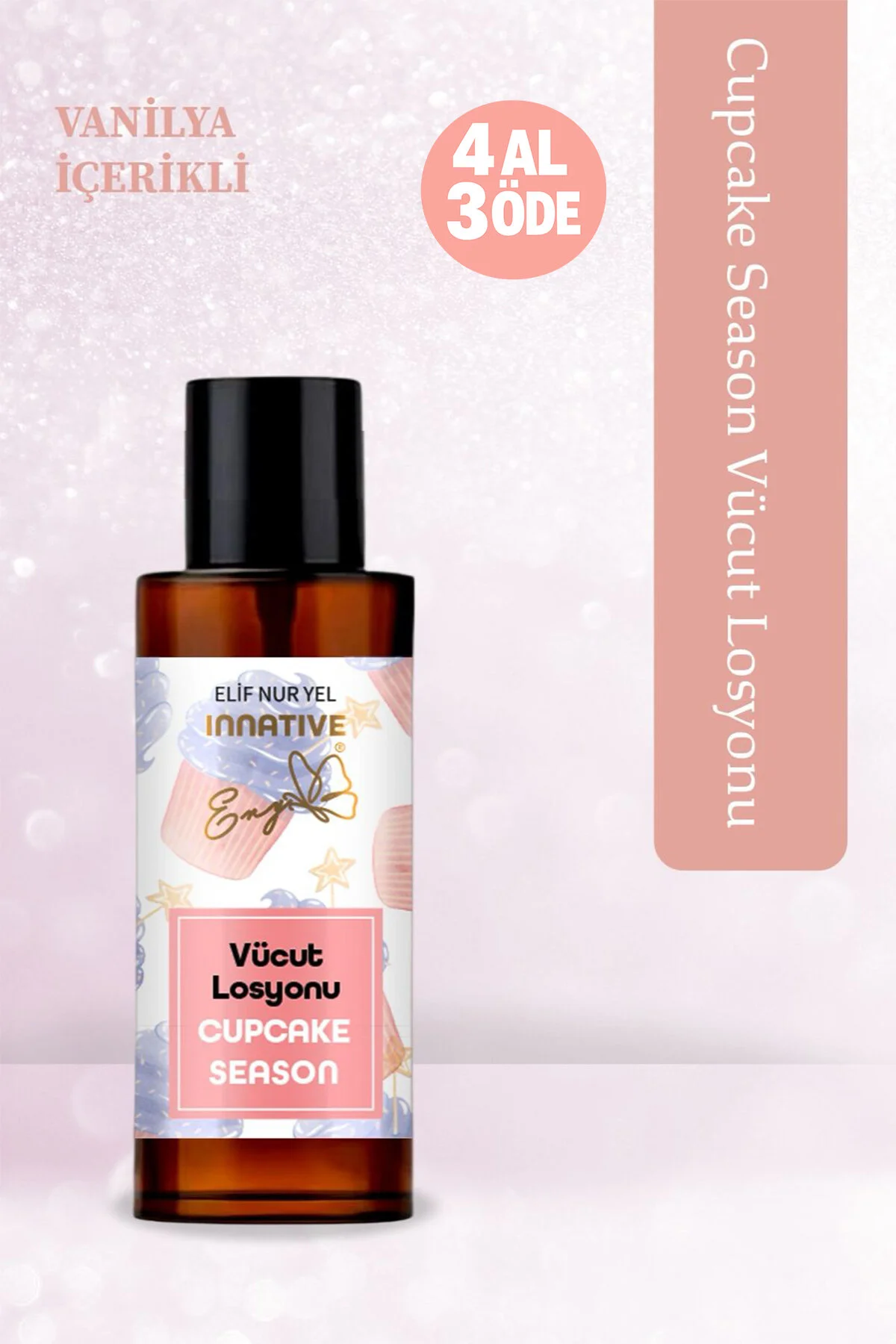 کرم بدن انی لوسیون مرطوب کننده کاپ کیک فصل 100 میل INNATIVE