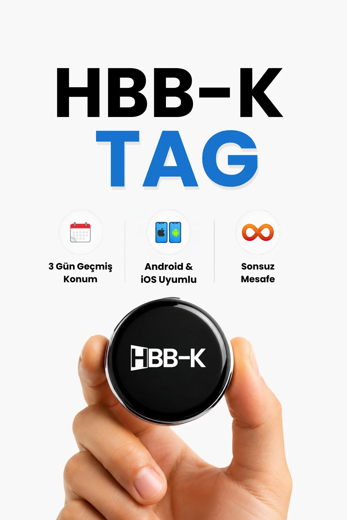 جی پی اس و ناوبری دستگاه ردیابی GPS هوشمند AIRTAG سازگار با HBB K IOS ANDROID HBB-K