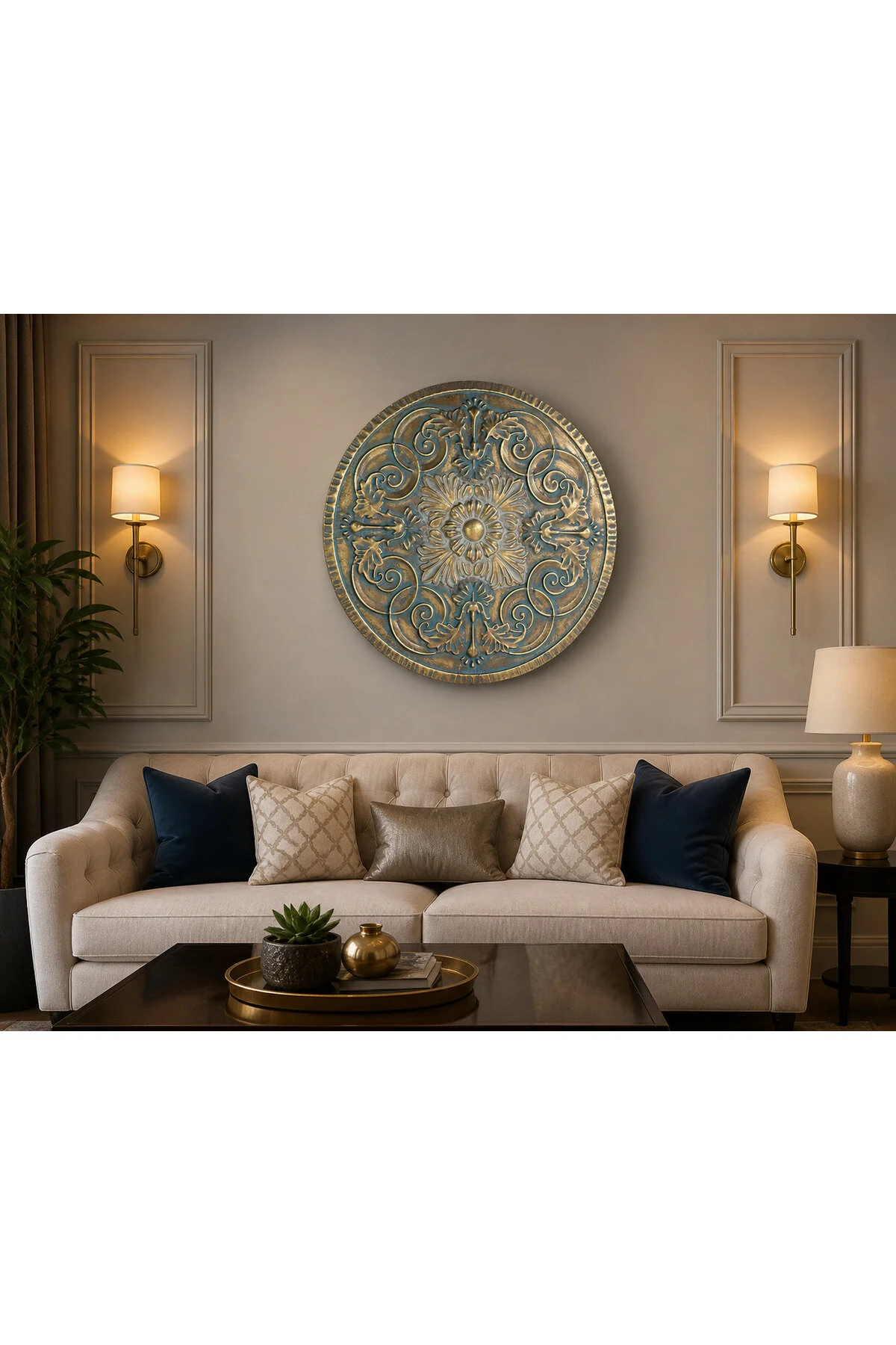 دکور دیواری 5973 پنل فلزی 70X70X4 سانتی متر ACAR