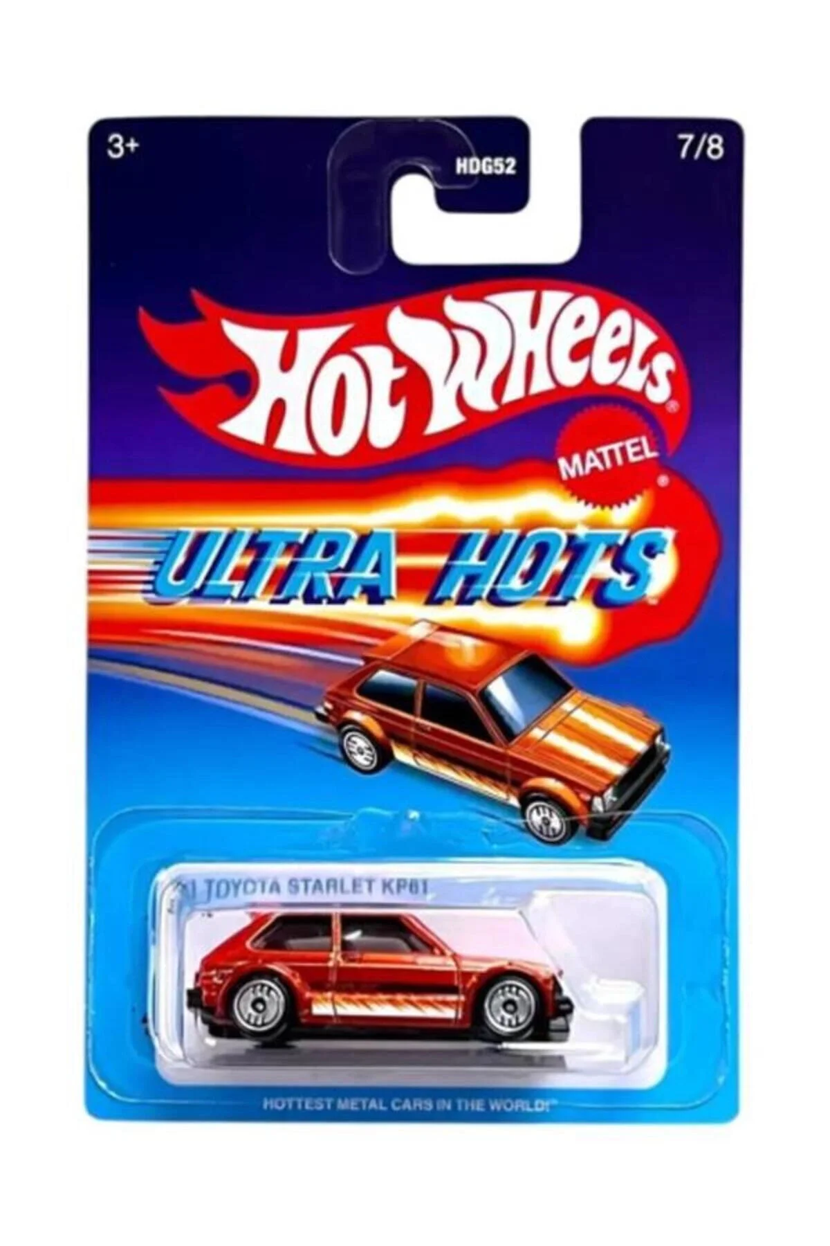 ماشین اسباب بازی ULTRA HOTS 81 TOYOTA STARLET KP61 JBY66 از ترکیه HOT WHEELS