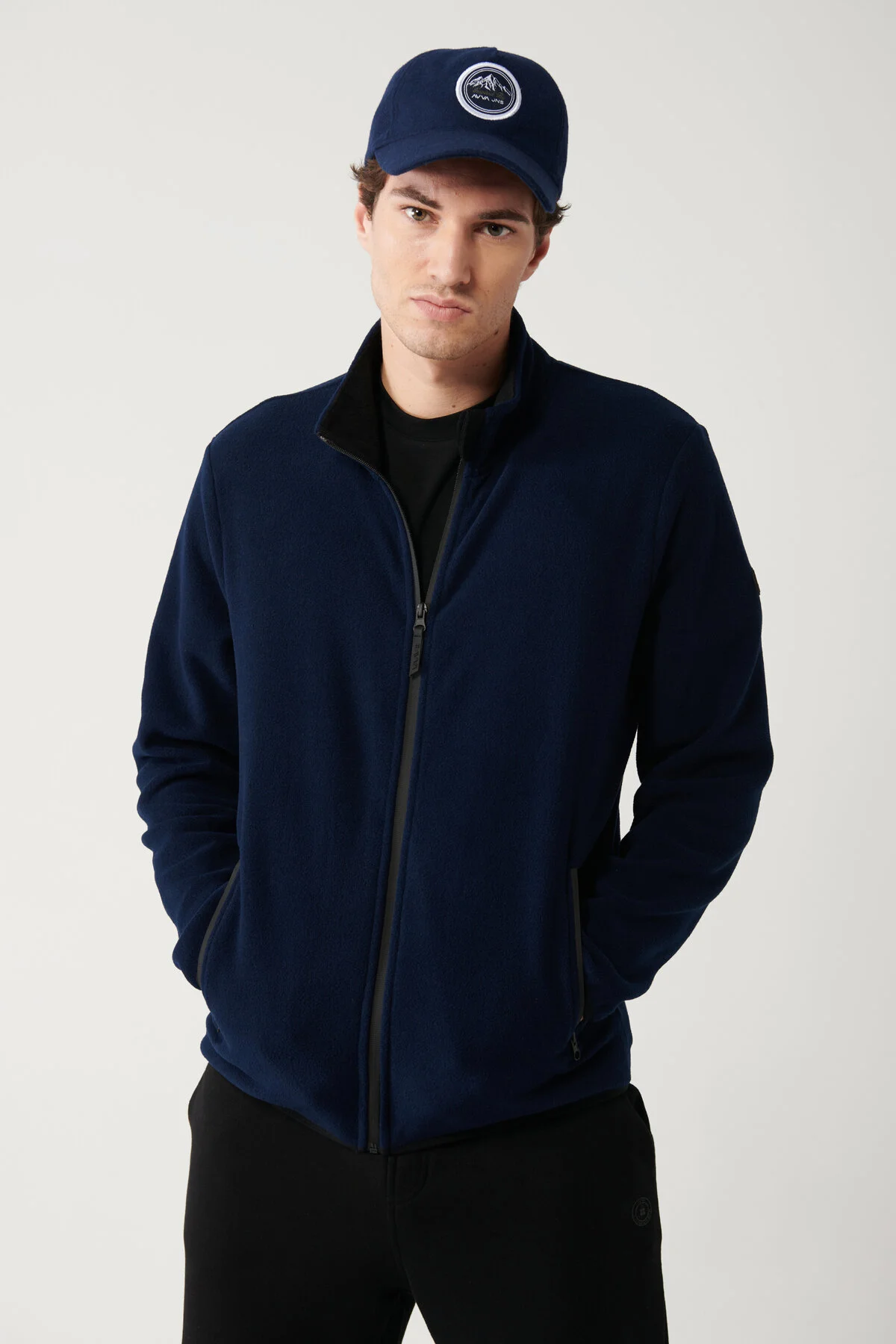 سافت شل و پلار آبی مردانه Zippered Zipper با رنگ آوا Avva