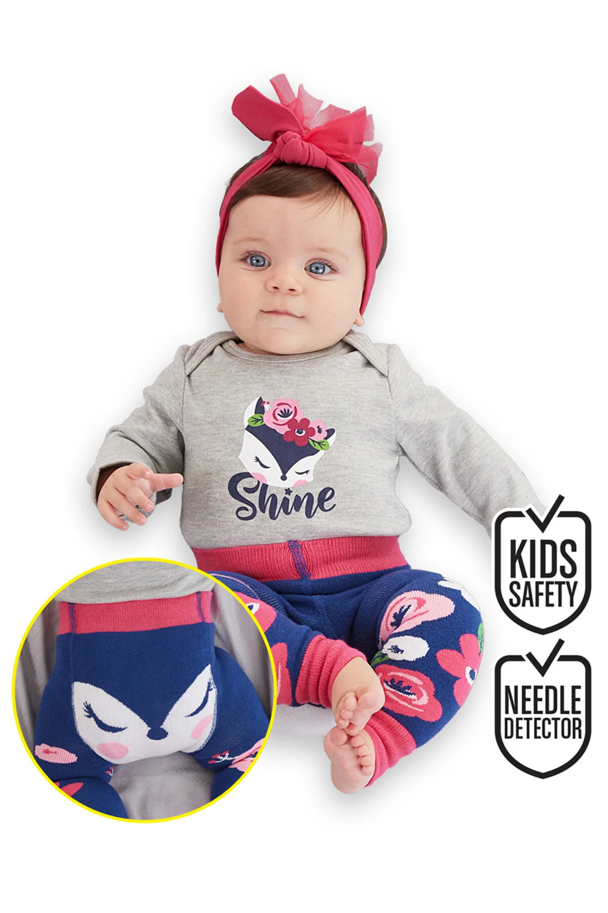 ست نوزاد دخترانه و بچگانه FOX BABY BODY SET PANTOLONE Denokids