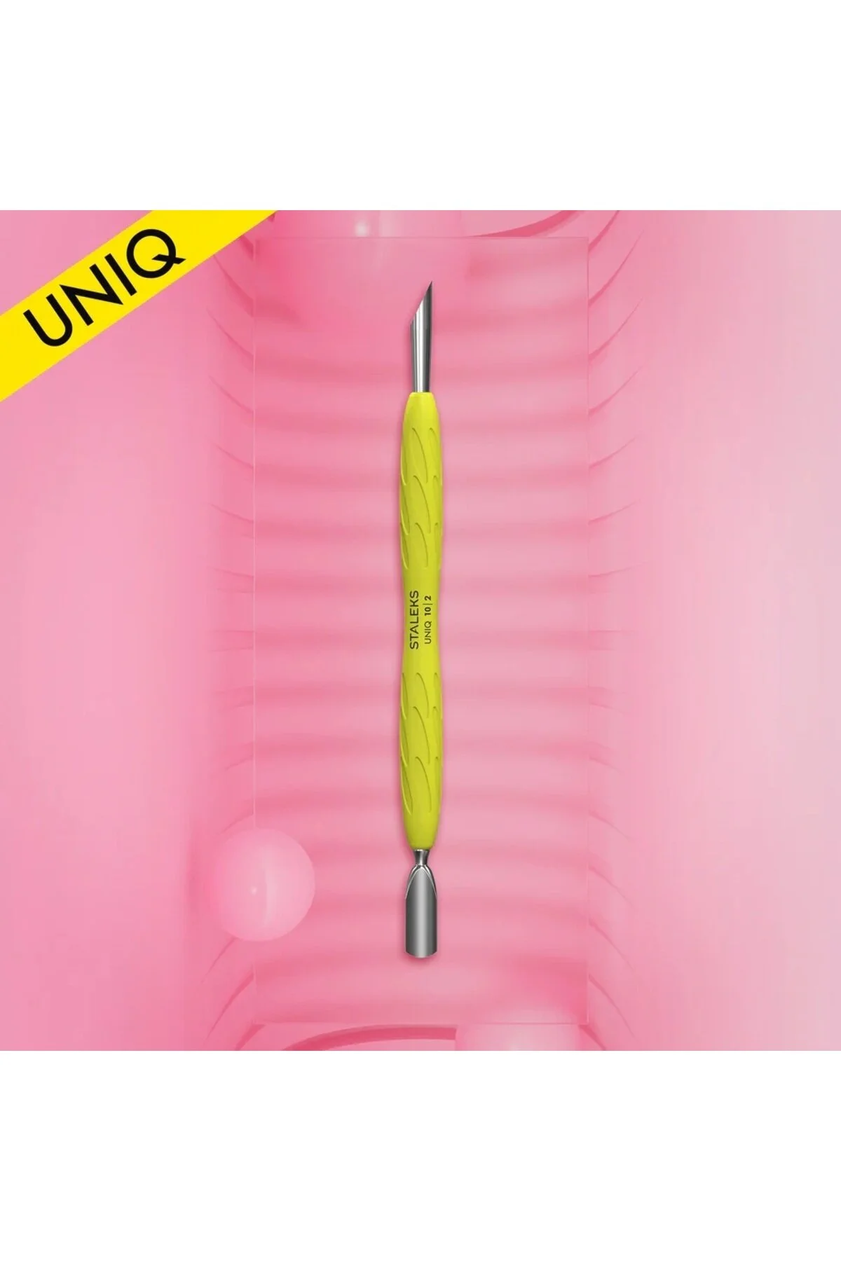 مراقبت ناخن UNIQ GUMMY PROFESSIONAL ORANGE STICK CUTICLE PUSHER MEAT PQ 10 2 STALEKS
