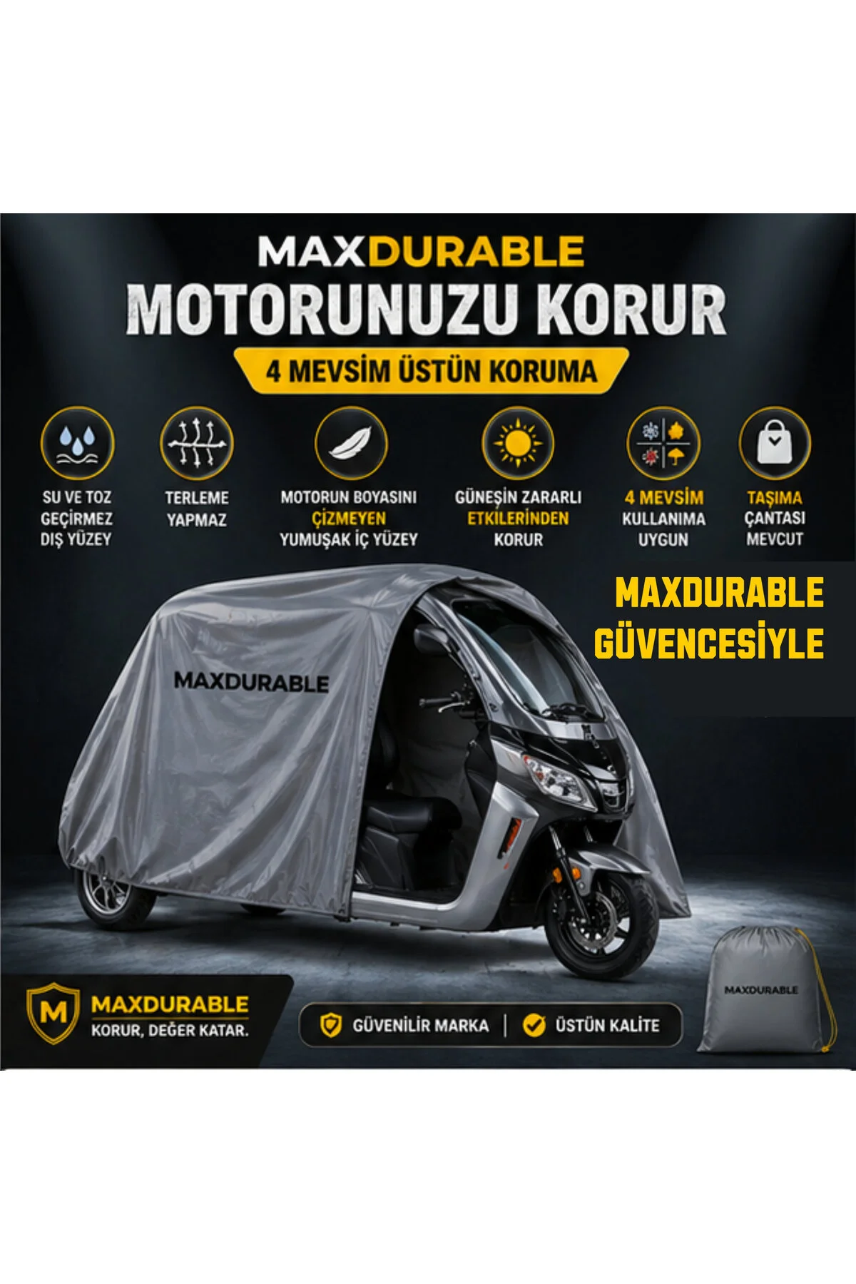 چادر موتورسیکلت PEUGEOT XP400 GT کیسه عقب موتور سیکلت ضد آب برنظر MaxDurable