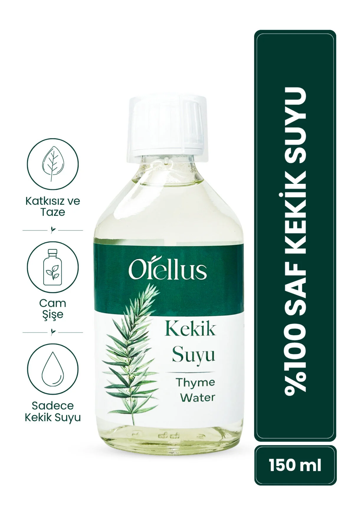 دهان شویه آب آویشن 100% طراوت دهنده طبیعی و ارگانیک تونیک مراقبت از 150 میلی لیتر اورجینال Orellus