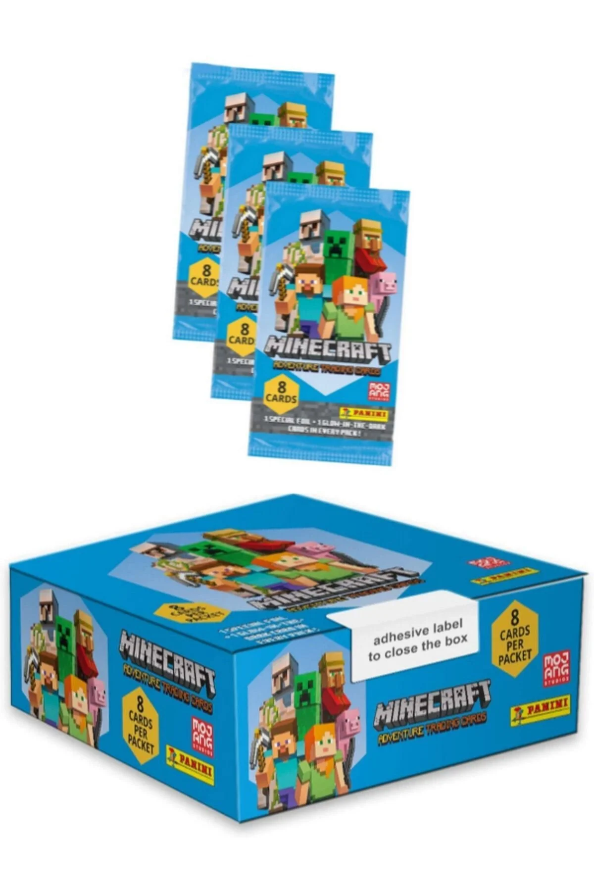 اسباب بازی های آموزشی کارت بازرگانی PANINI MINECRAFT 3 بسته TOYFEST