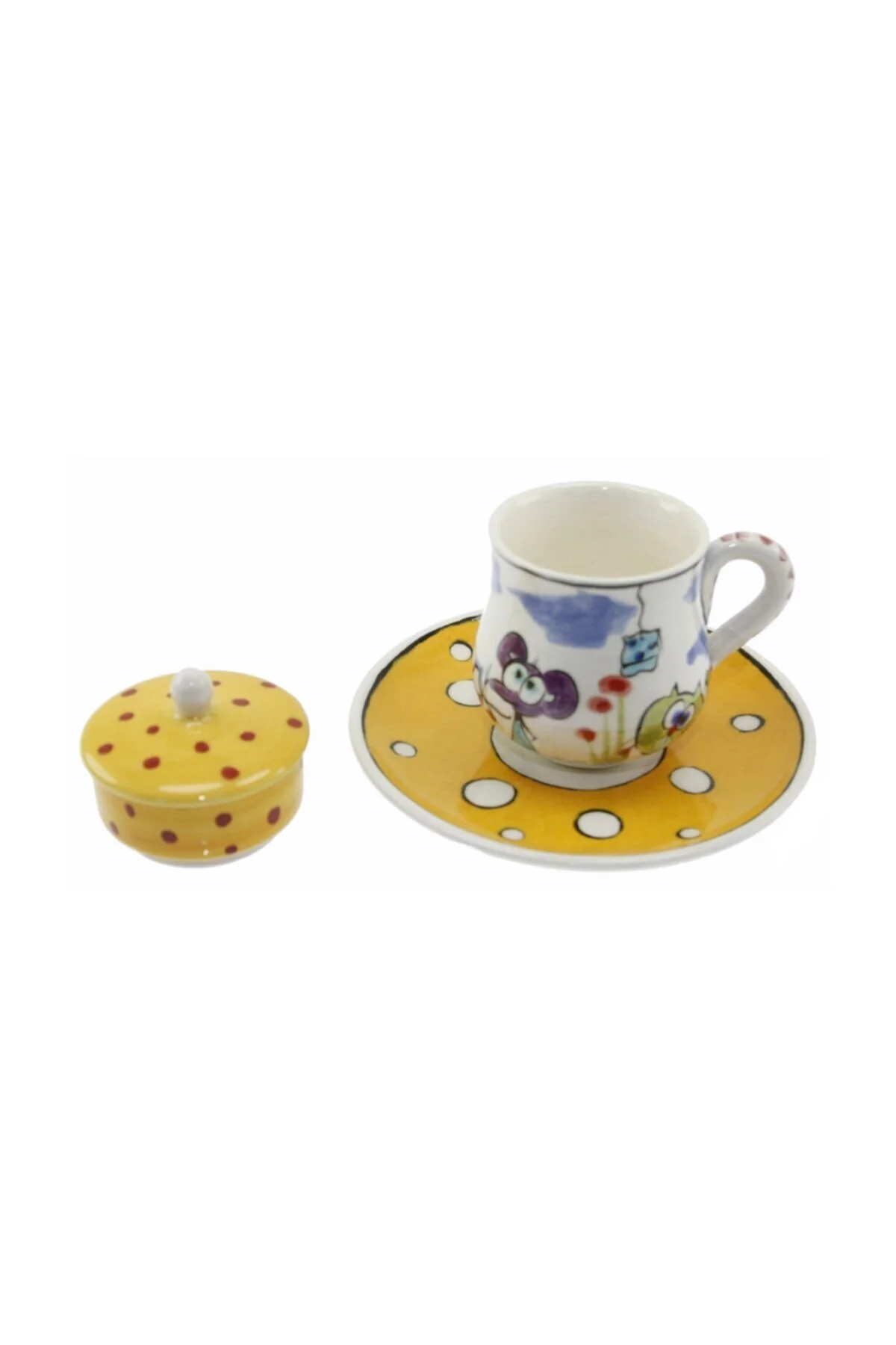 فنجان قهوه خاکستری دکوری Line Sare Coffee Cup Tbk: 12 Fcn: 6X8 لذت: 3X4Cm  OTANTİK ÇİNİ