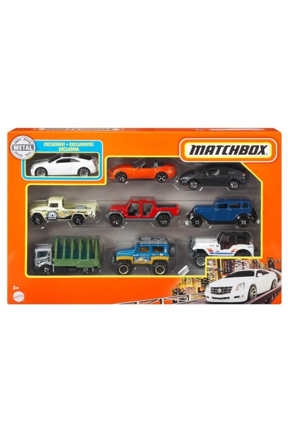 ماشین اسباب بازی MATCHBOX 9 CAR مجموعه X7111 Mattel
