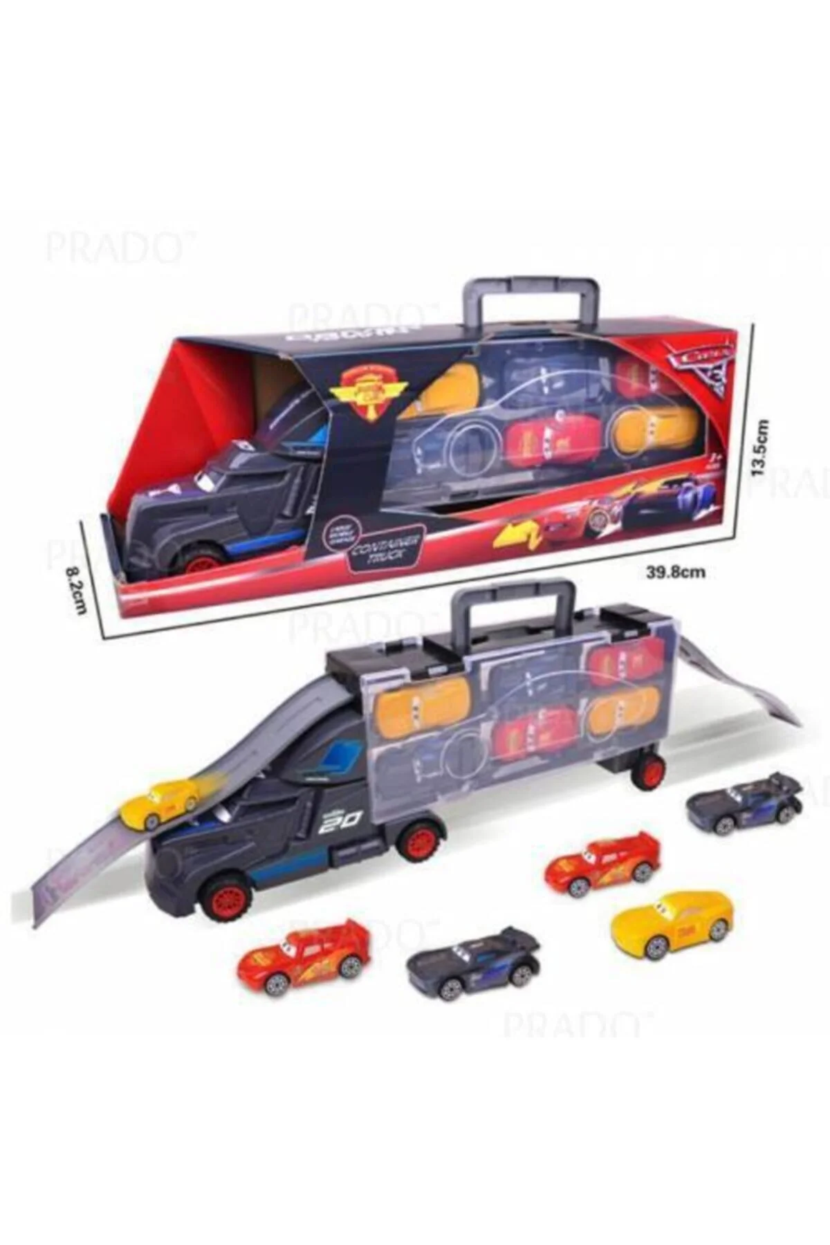 ماشین اسباب بازی کامیون BLACK LIGHTNING MCQUEEN 6 PIECE Cars