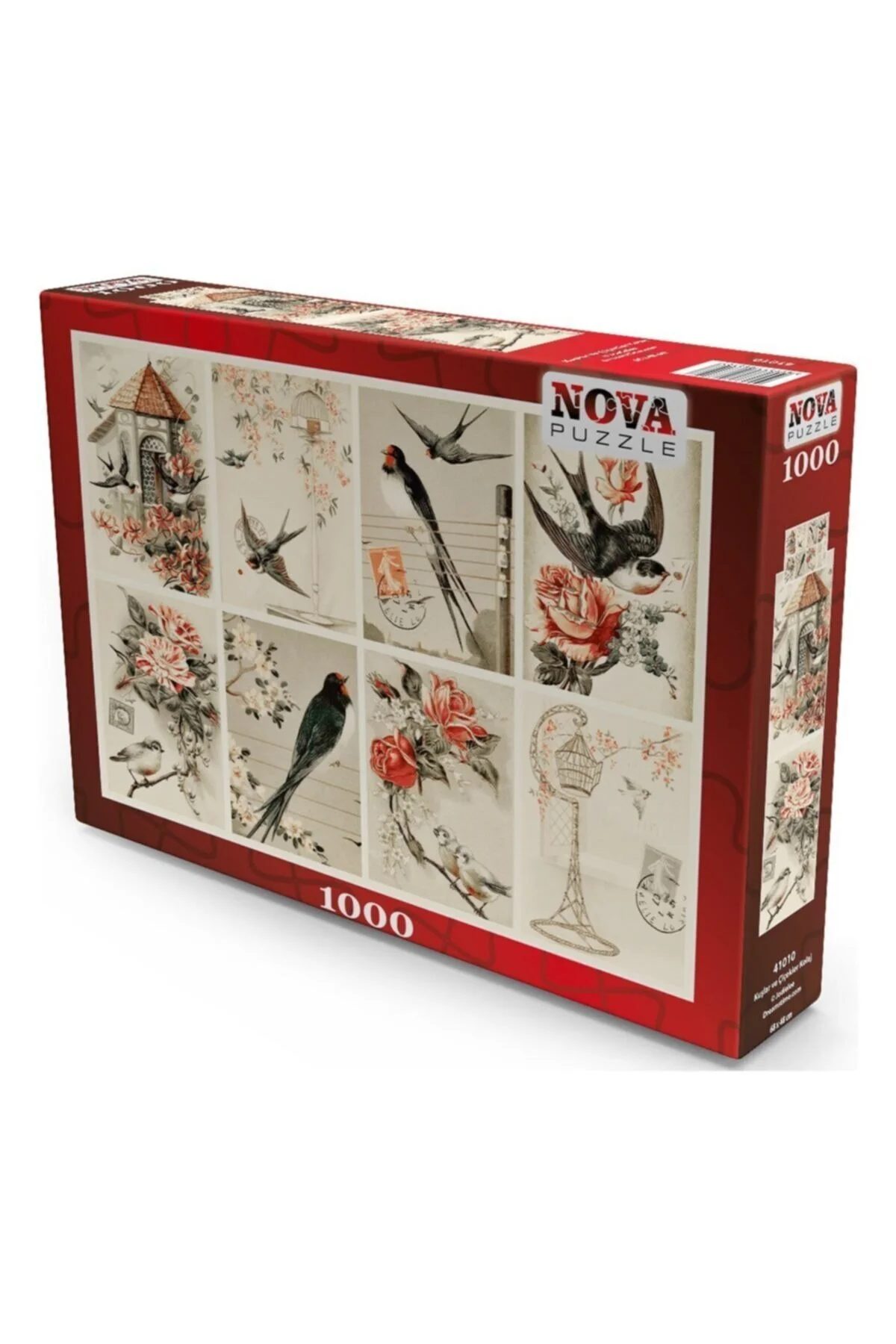 پازل NOVA 1000 PIECE BIRDS AND FLOWERS COLLAGE PUZZLE JODIELEE از ترکیه Nova Puzzle