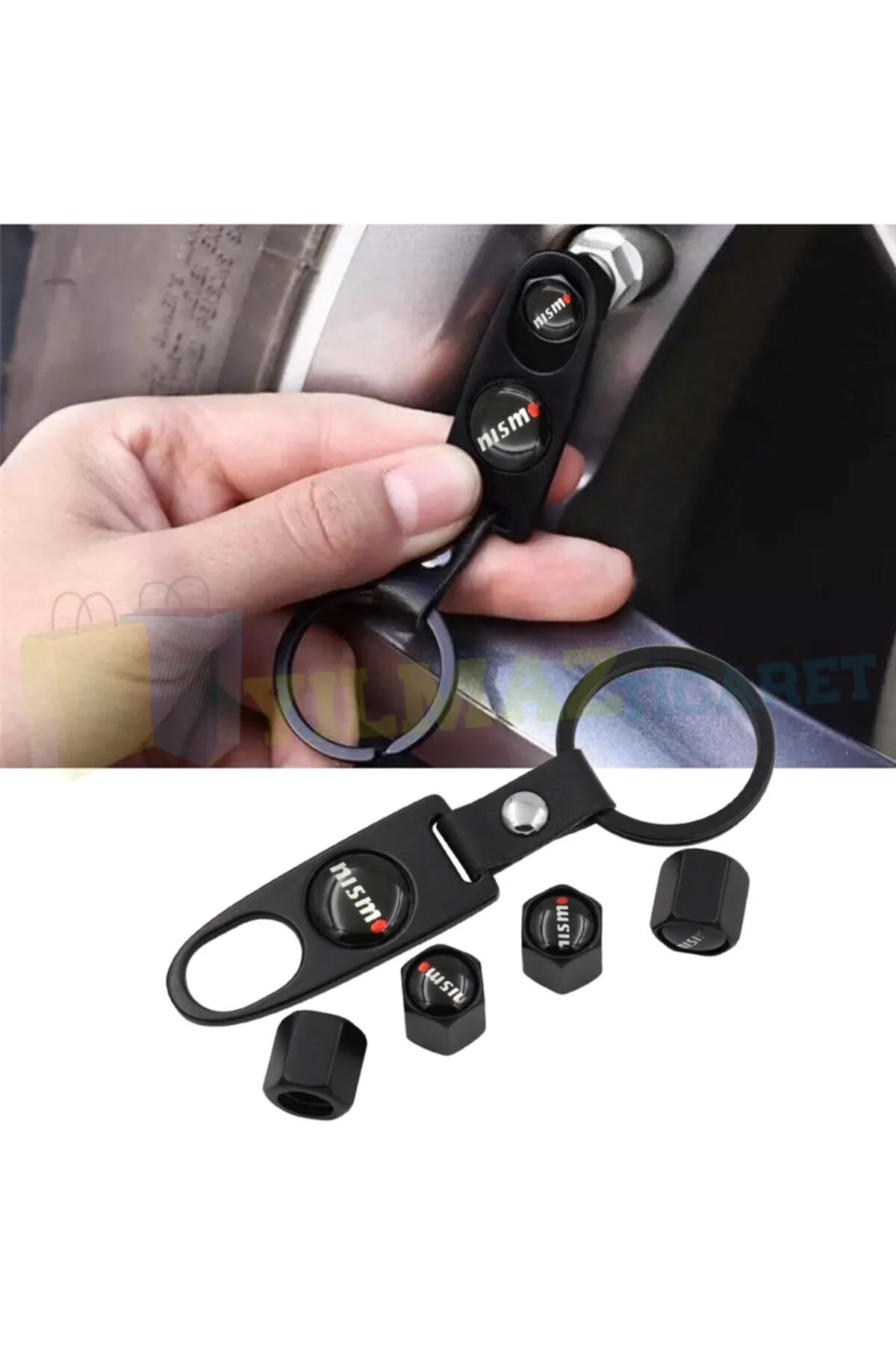 برچسب آرم و نوار شبرنگ مشکی NISSAN NISMO LOGO SIBOP COVER SET STEEL با کیفیت بالا yılmazetic