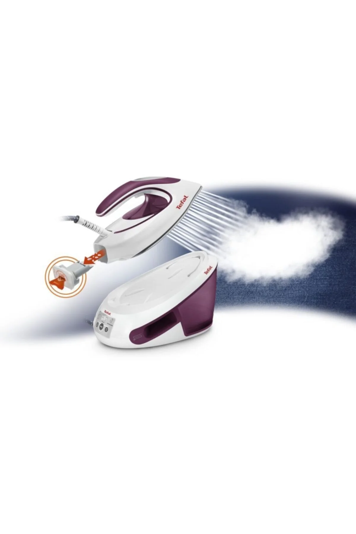 اتو مخزن بخار سفید دار 2800 وات بنفش تفال TEFAL