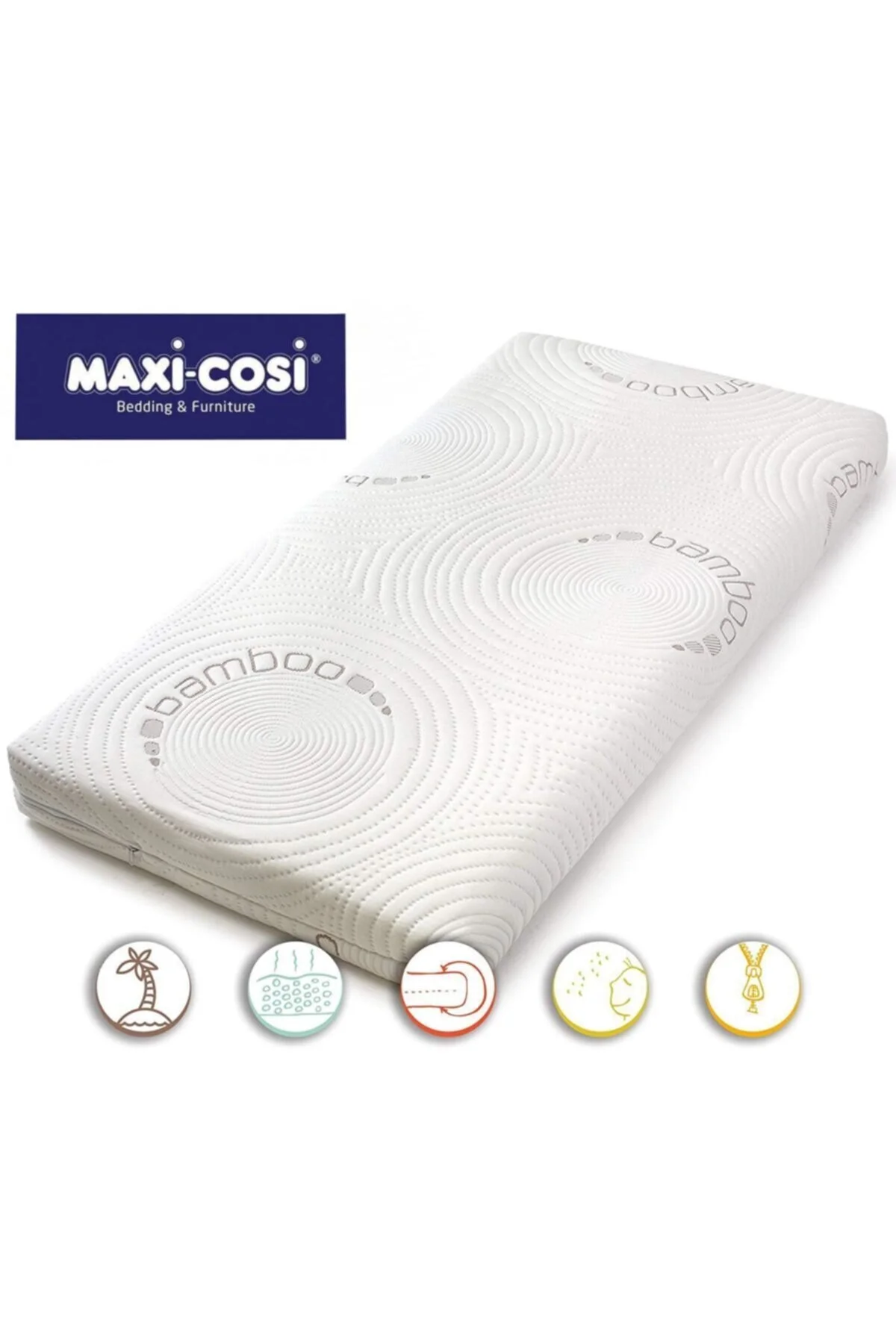 تشک سفید پسرانه و دخترانه بچگانه تخت نوزاد 80X120 BAMBOO VISCO BED 80 120 PARK CRADLE 80x120 Maxi-Cosi