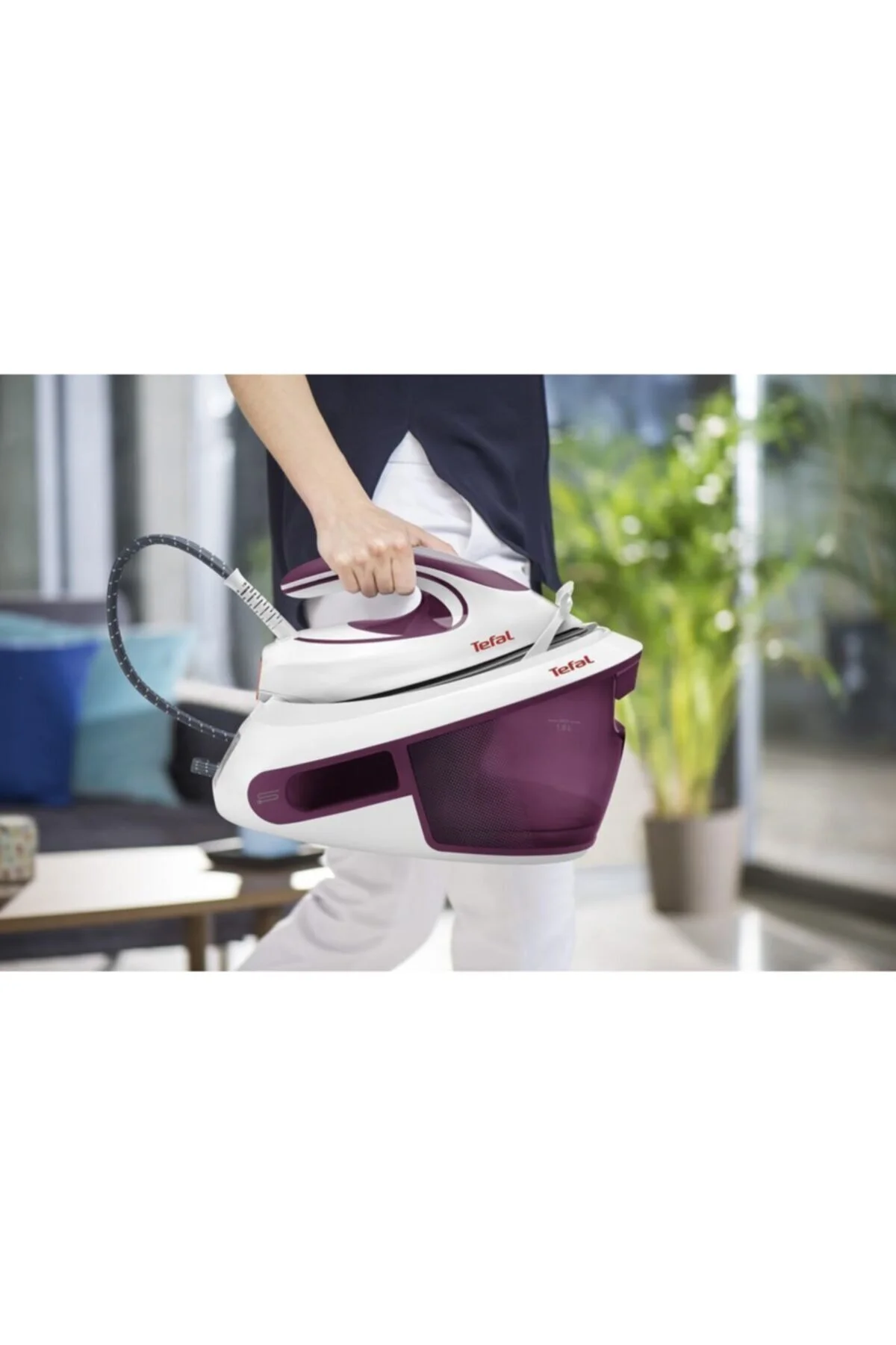 اتو مخزن بخار سفید دار 2800 وات بنفش تفال TEFAL