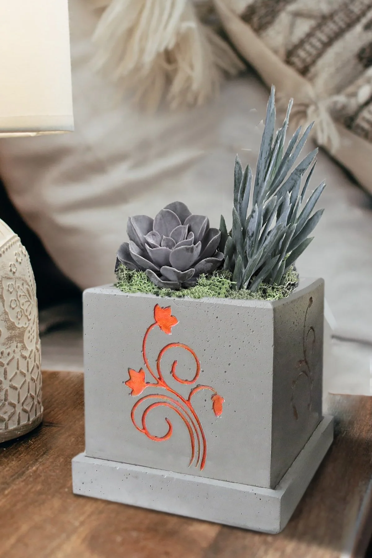 گلدان ها خاکستری گلهای مکعب بتونی گل اورجینال Ghogol Home