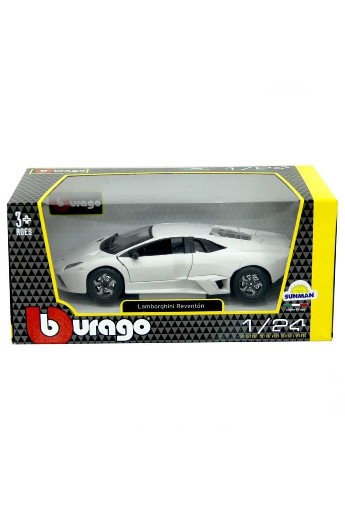 مدل خودرو مشکی لامبورگینی Reventon 1:24 Scale Collection JYFC 1910 Burago