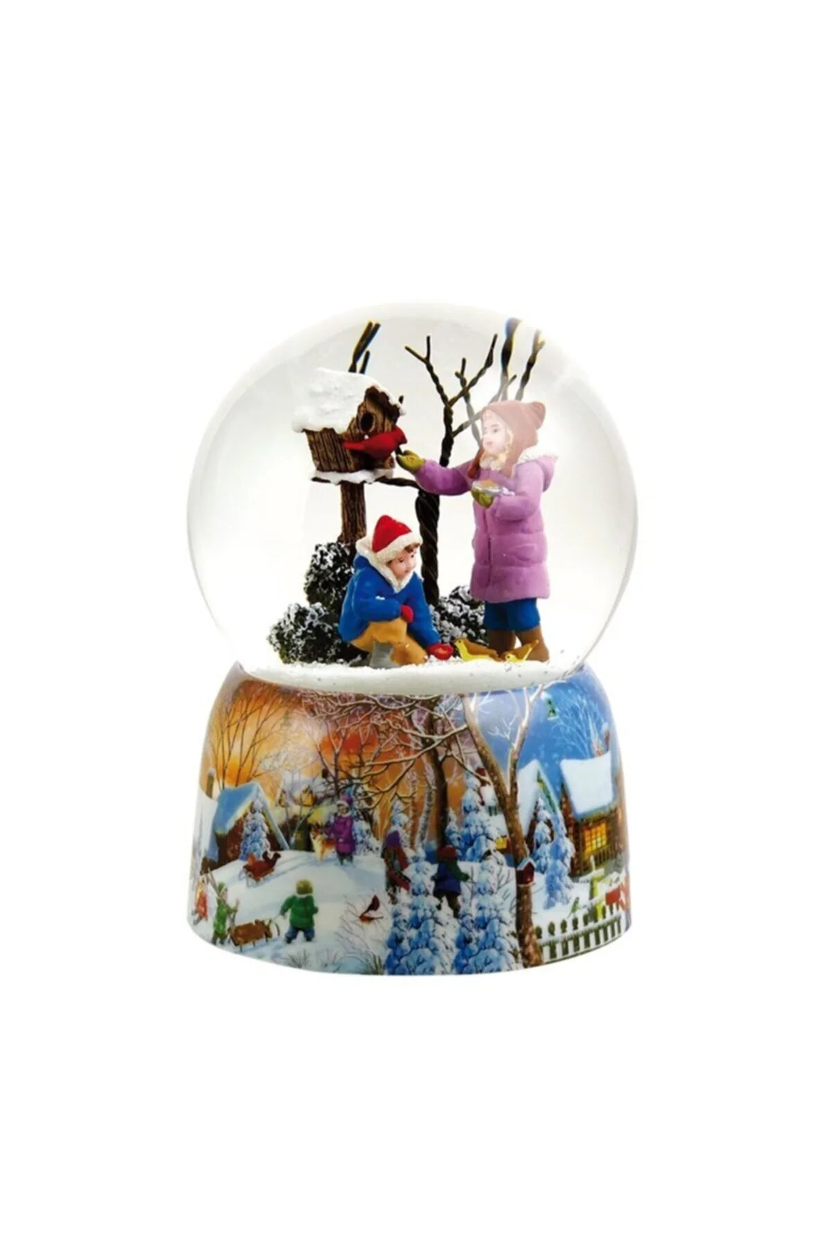 گوی برفی KAKOSAN SNOW GLOBE KIDS BIRD HOUSE همراه با موسیقی از ترکیه Music box world