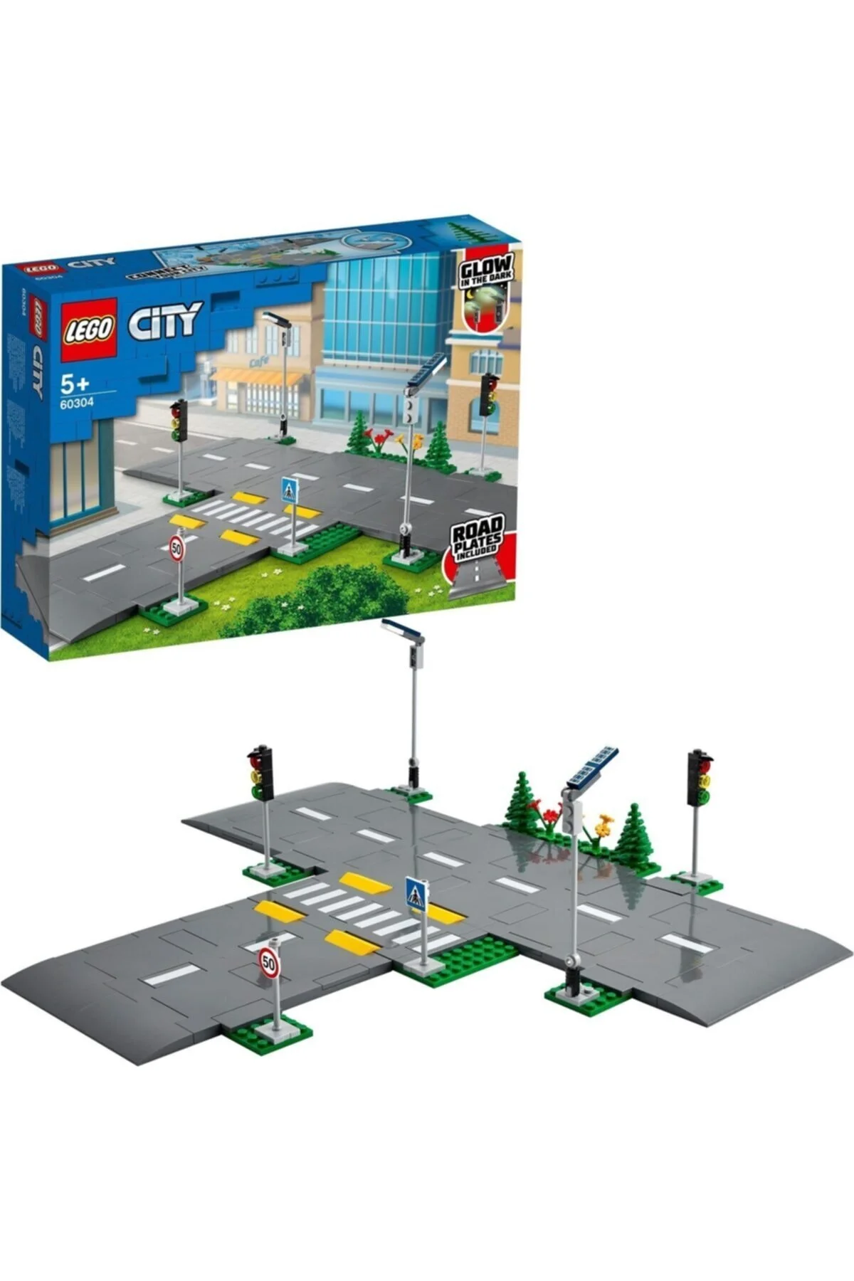 اسباب بازی های فیگور شخصیت دخترانه و پسرانه بچگانه CITY ROAD FLOORS 60304 مجموعه ساخت خلاق برای کودکان 112 قطعه لگو LEGO