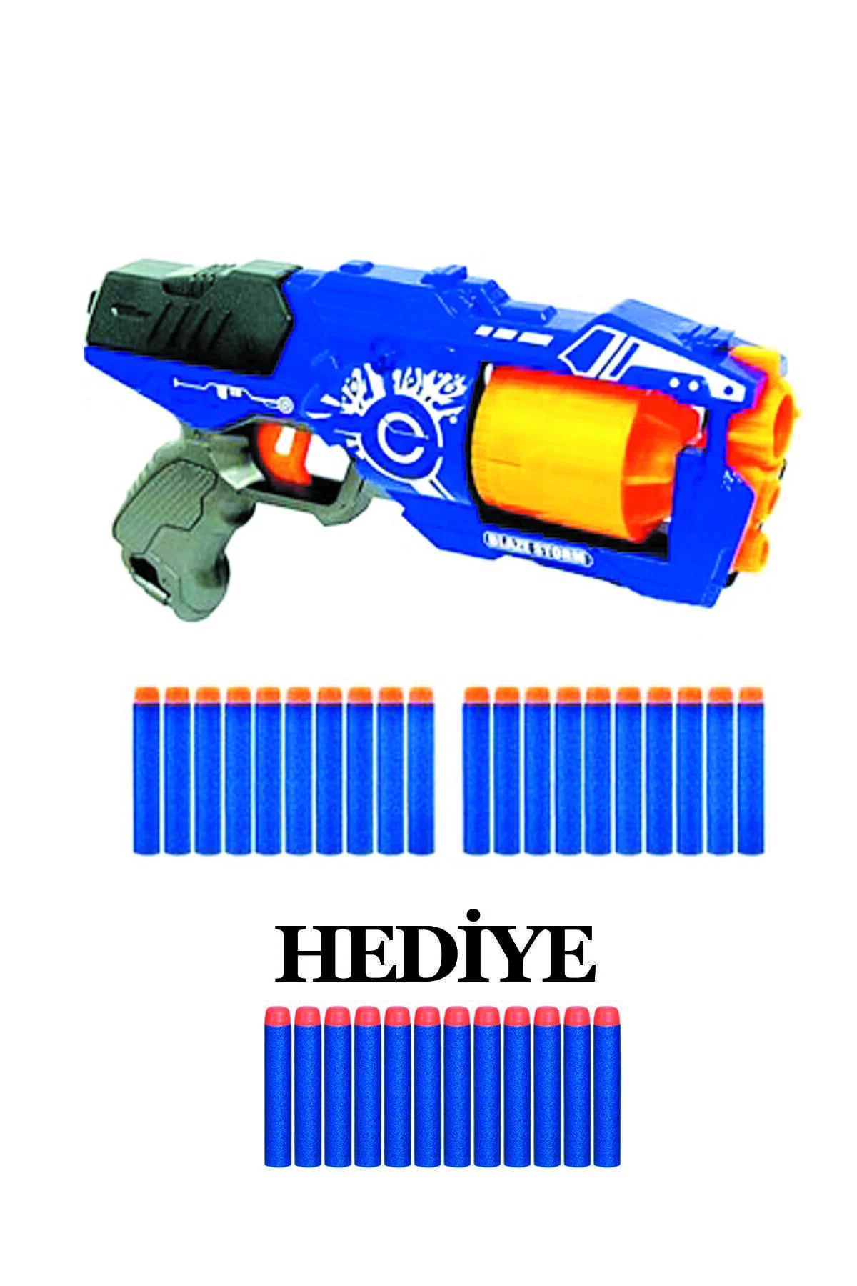 اسباب بازی های ورزشی گلوله اسفنجی سبک پرتاب تیرانداز TOY BLAZE STORM PISTOL 32 Nerf