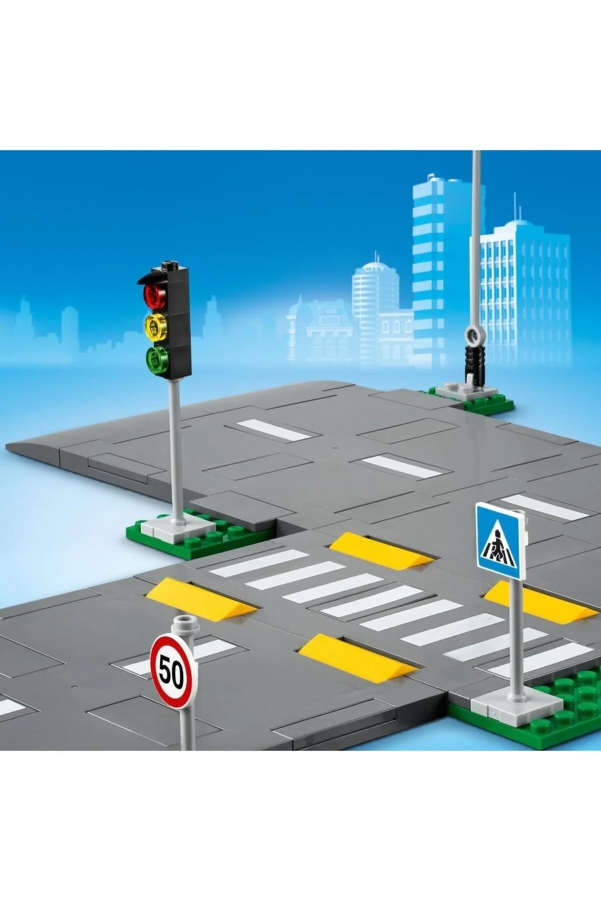 اسباب بازی های فیگور شخصیت دخترانه و پسرانه بچگانه CITY ROAD FLOORS 60304 مجموعه ساخت خلاق برای کودکان 112 قطعه لگو LEGO