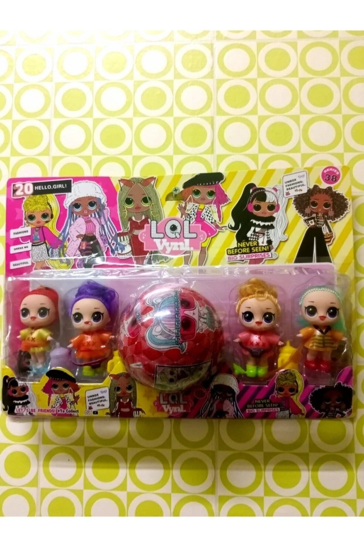 اسباب بازی های فیگور دیگر TOY LOL DOLL 5 عروسک سورپرایز با لوازم جانبی در نمودار رنگی BABY دخترانه Yasemin Oyuncak