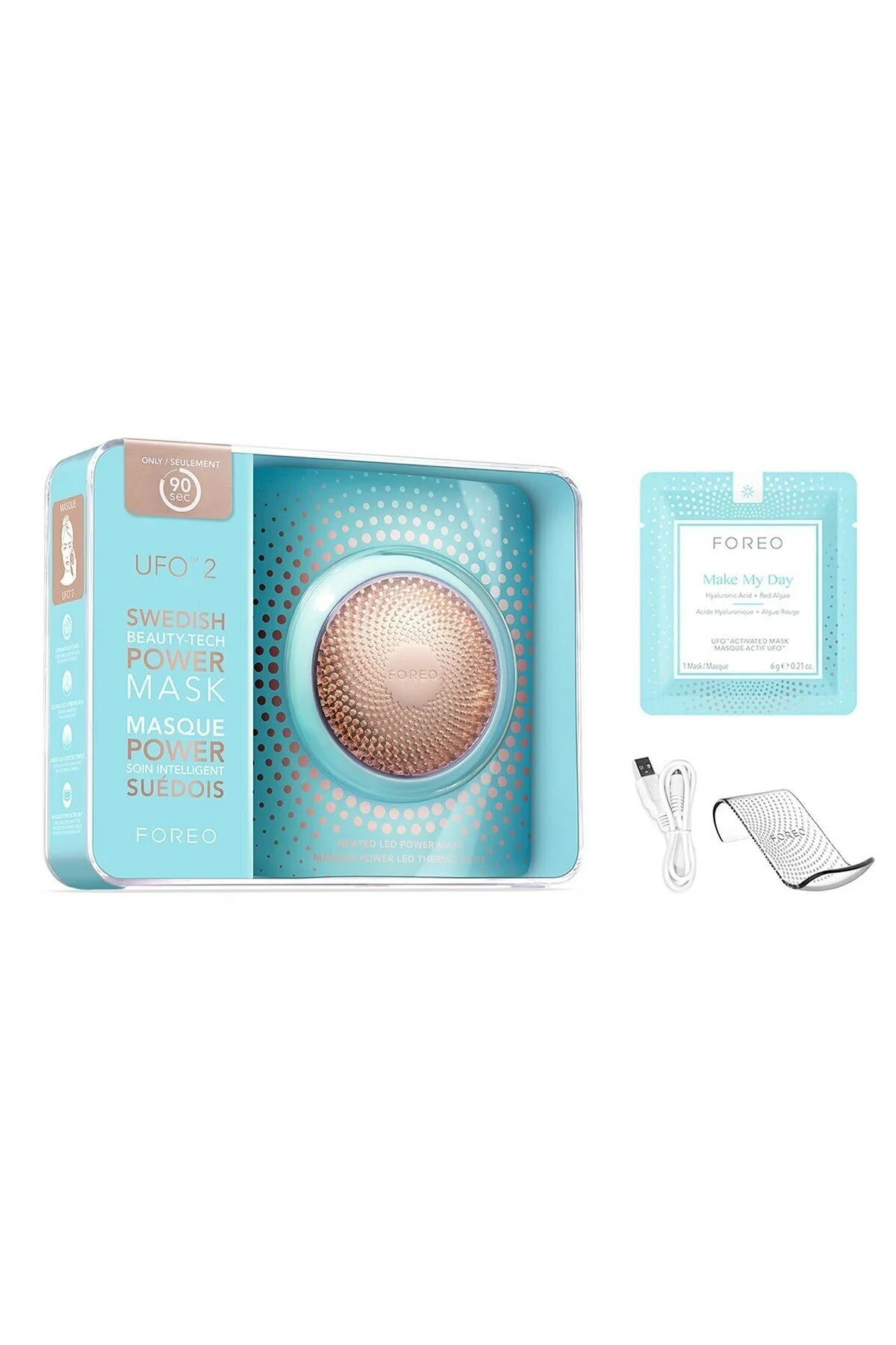 دستگاه شستشوی صورت سفید واتر جت ماسک قدرت Ufo 2  Foreo