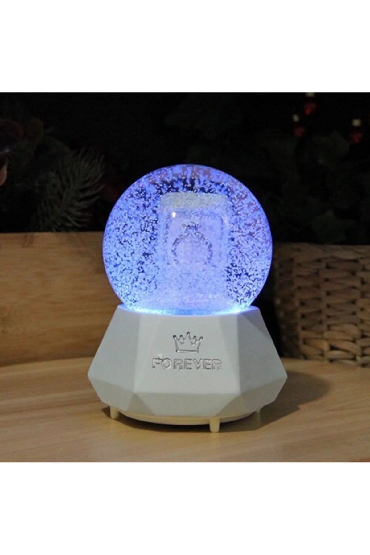 گوی برفی INFINITE LOVE MEGA SIZE SNOW GLOBE با موتور موسیقی و چراغ از ترکیه HEDİYEBİZİZ