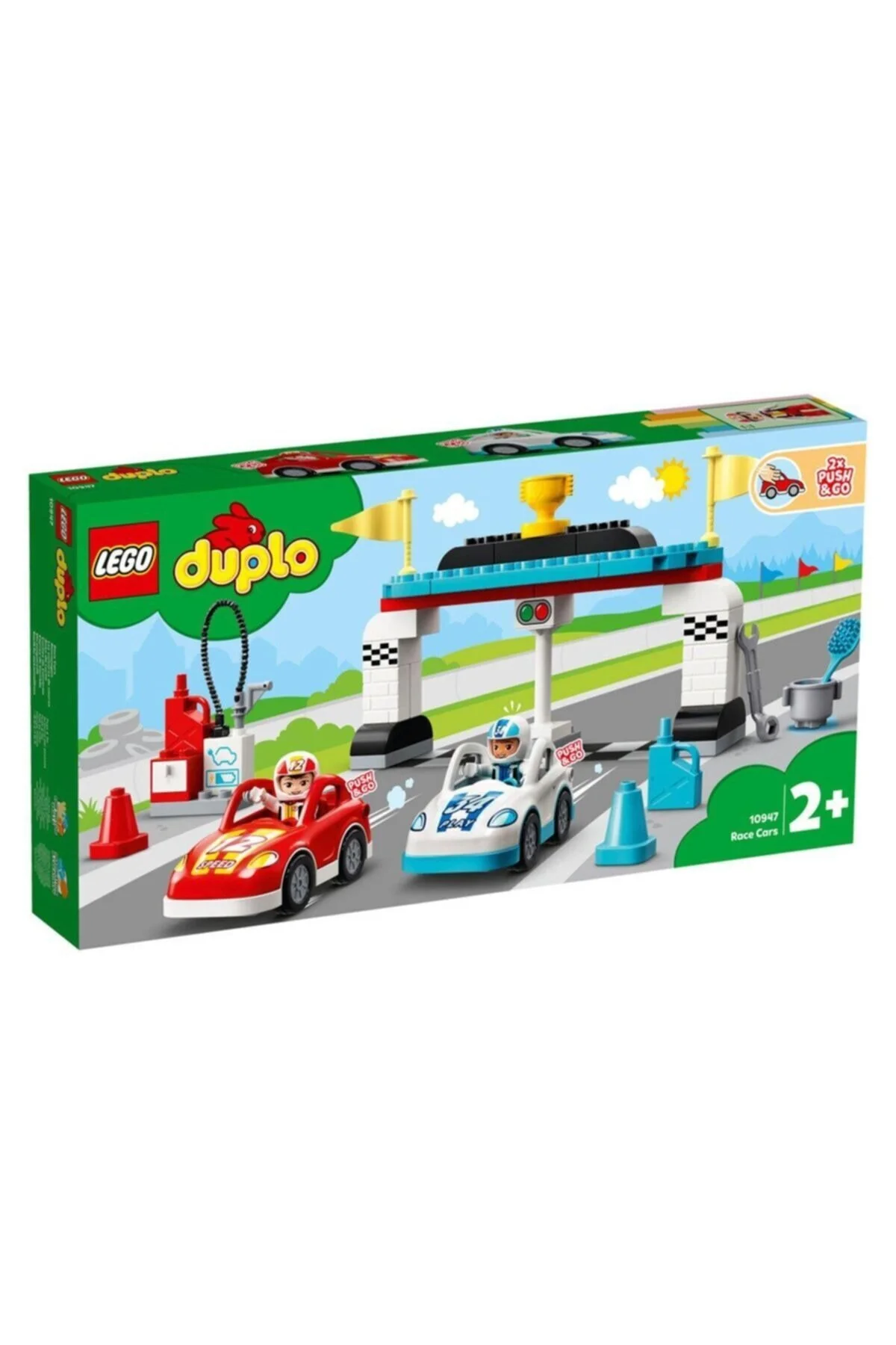 لگو و اسباب بازی های ساخت محور DUPLO® TOWN RACE CARS 10947 مجموعه ساختمان ماشین مسابقه ای جالب 44 قطعه از ترکیه LEGO