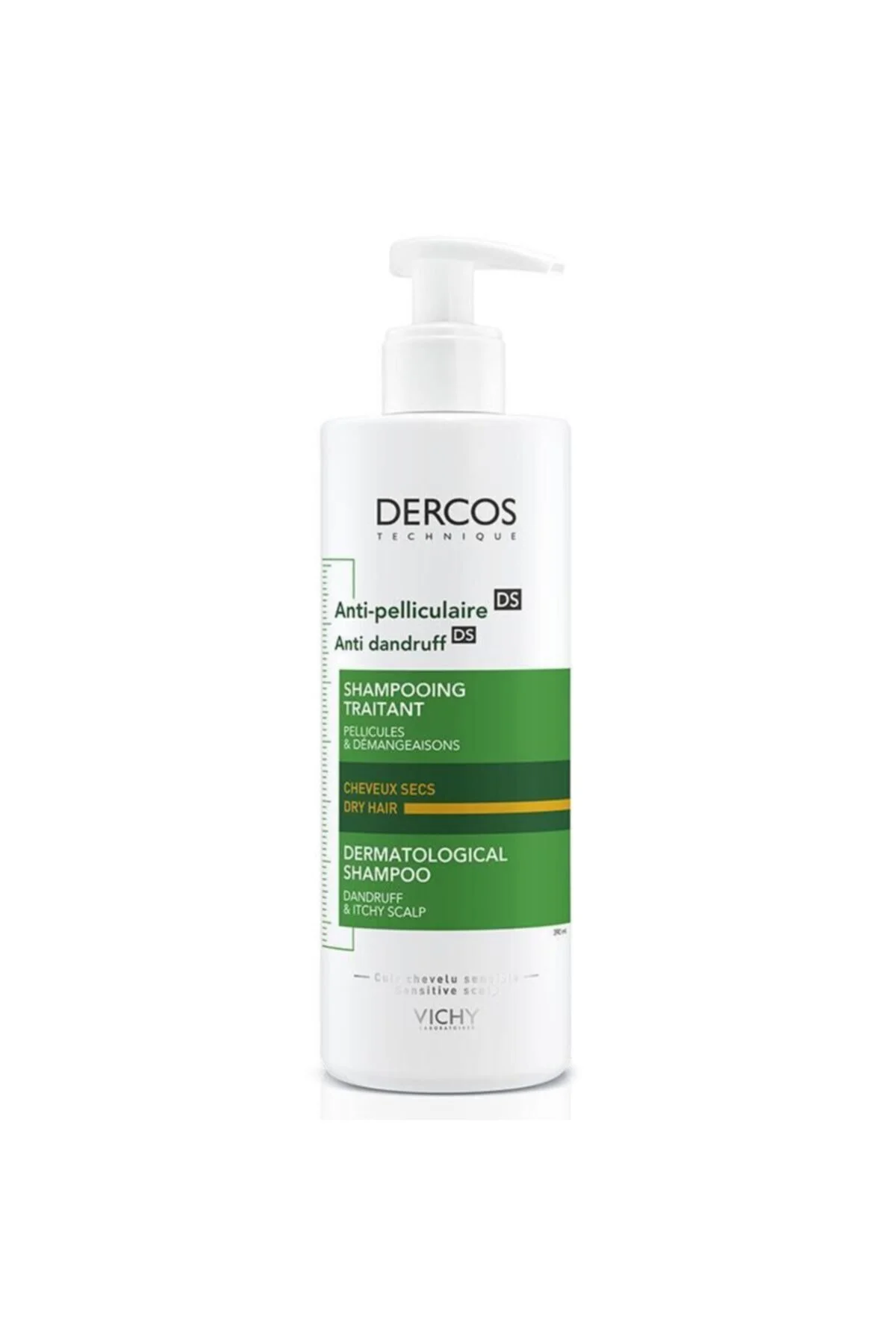 شامپو DERCOS ضد پلیکولر شوره شوخ طبع 390 میل و موهای روغنی ویشی Vichy