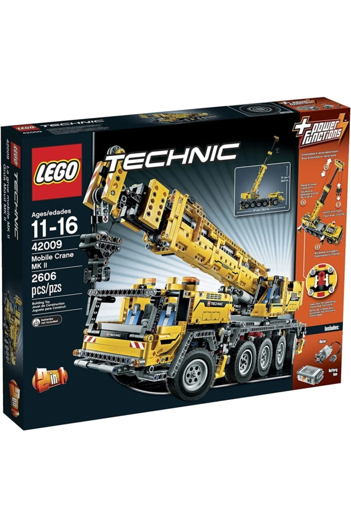 لگو و اسباب بازی های ساخت محور مجموعه TECHNIC 42009 MOBILE CRANE MK II 2606 PIECE BOX از ترکیه LEGO