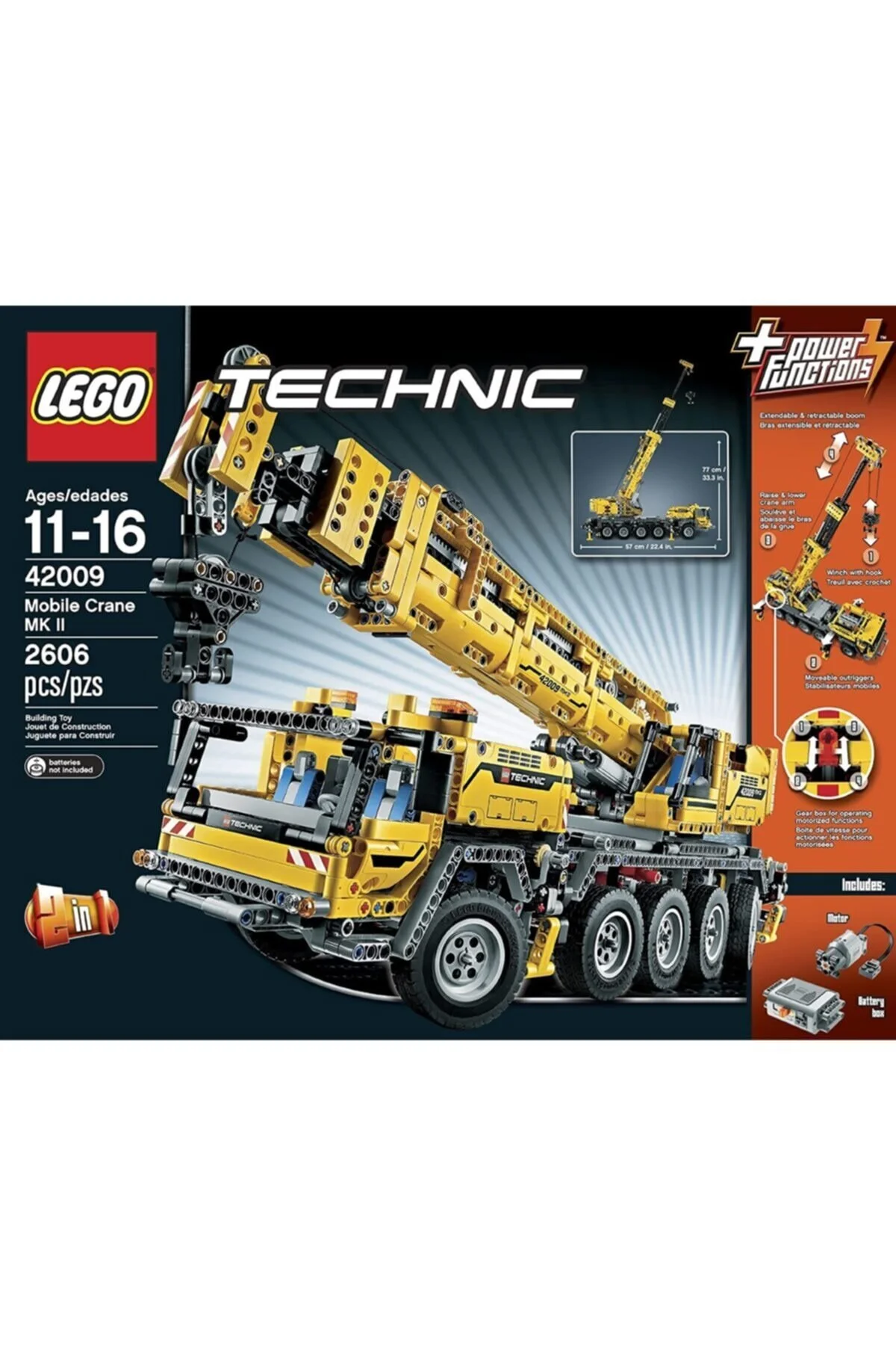 لگو و اسباب بازی های ساخت محور مجموعه TECHNIC 42009 MOBILE CRANE MK II 2606 PIECE BOX از ترکیه LEGO